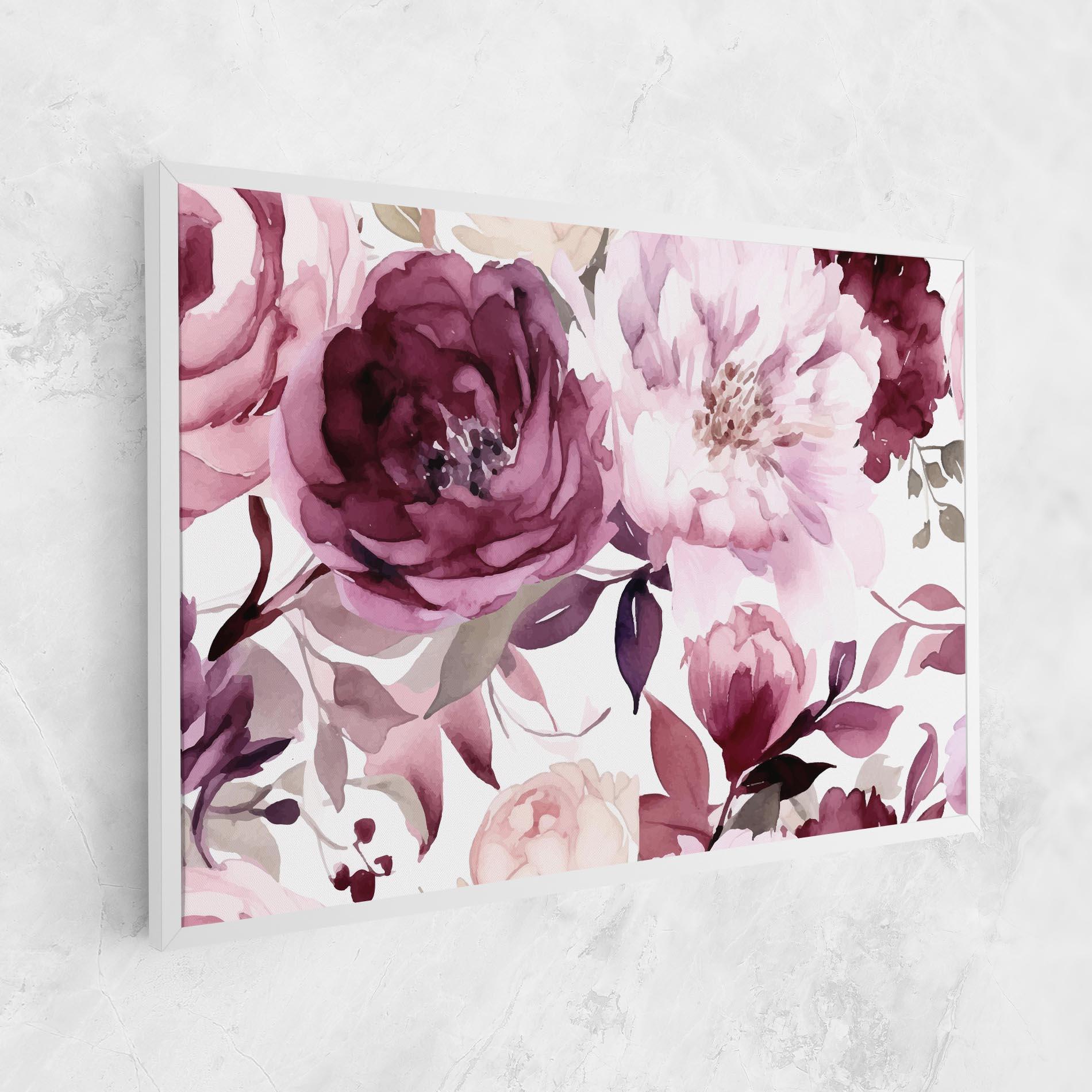 Картина на платно Peony Pink Purple mockup 1