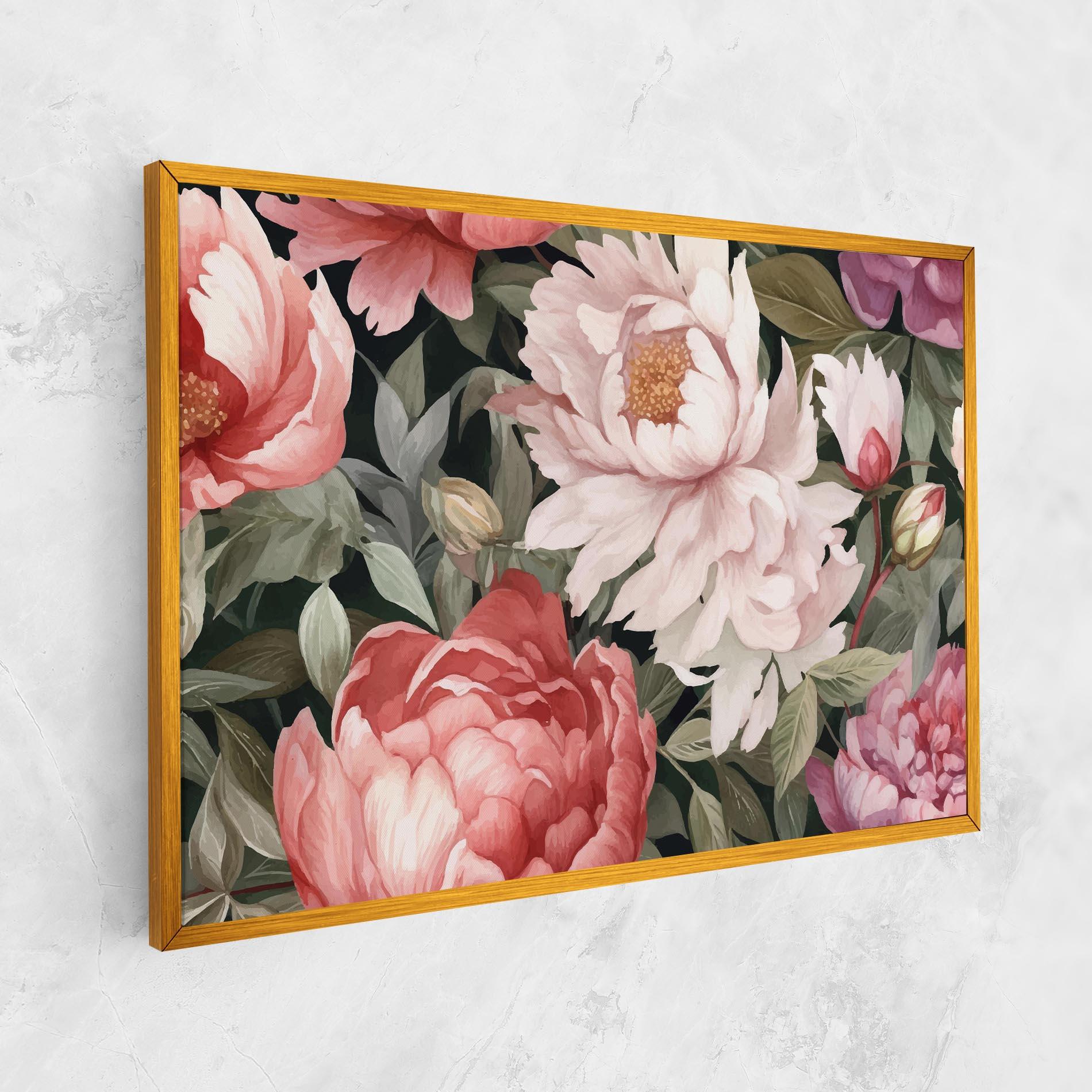 Картина на платно Light Peony Art mockup 1