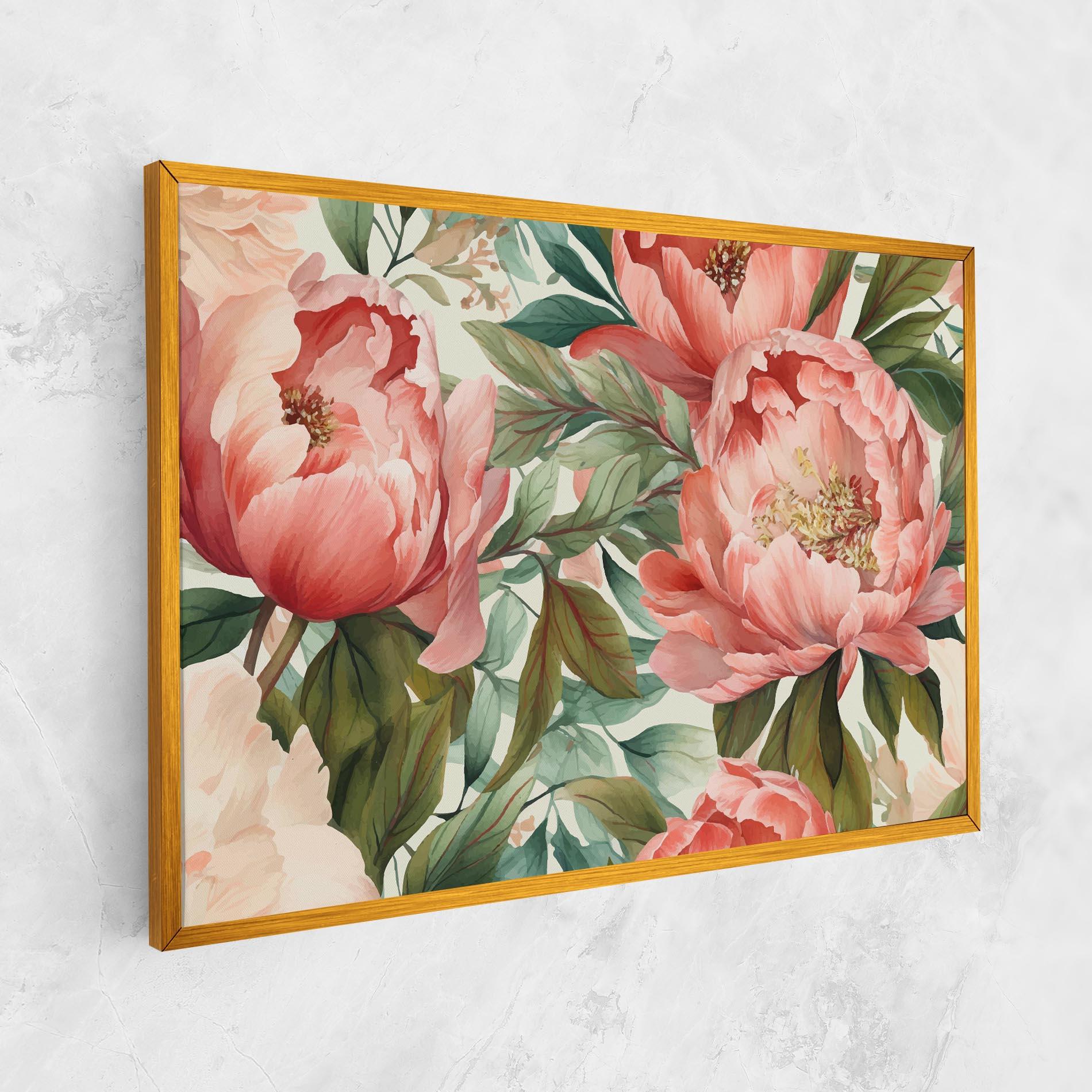 Картина на платно Light Red Peony mockup 1