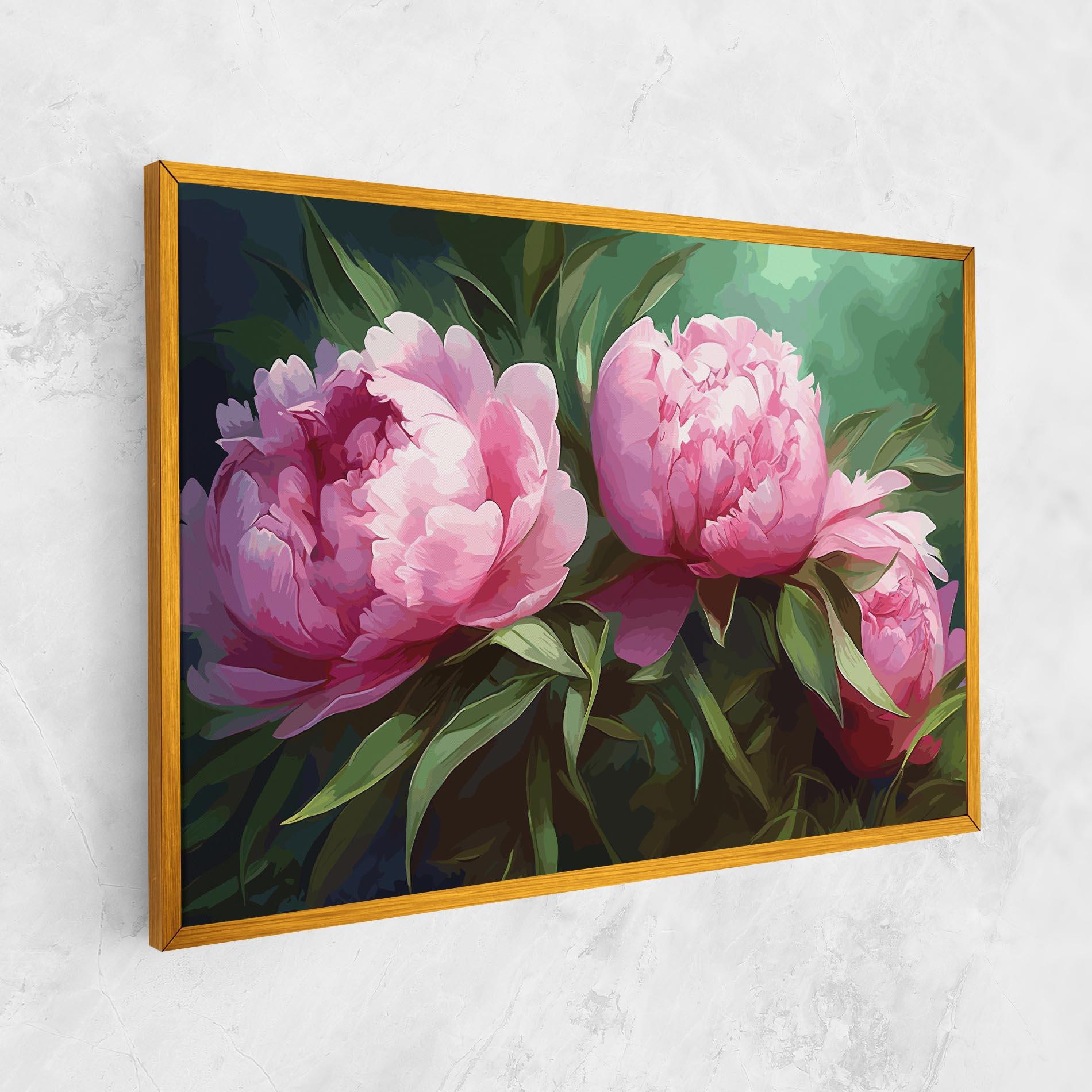 Картина на платно Peonies Art mockup 1
