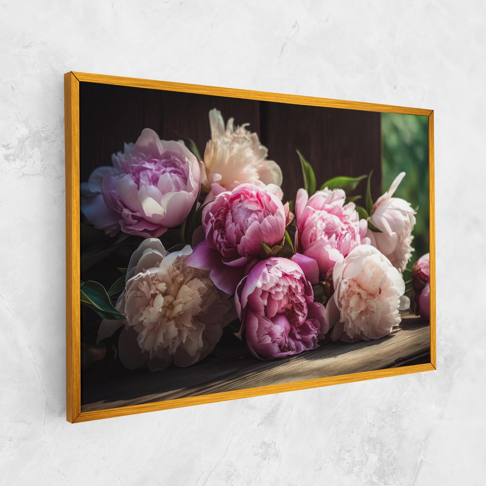 Картина на платно Peonies On The Table mockup 1