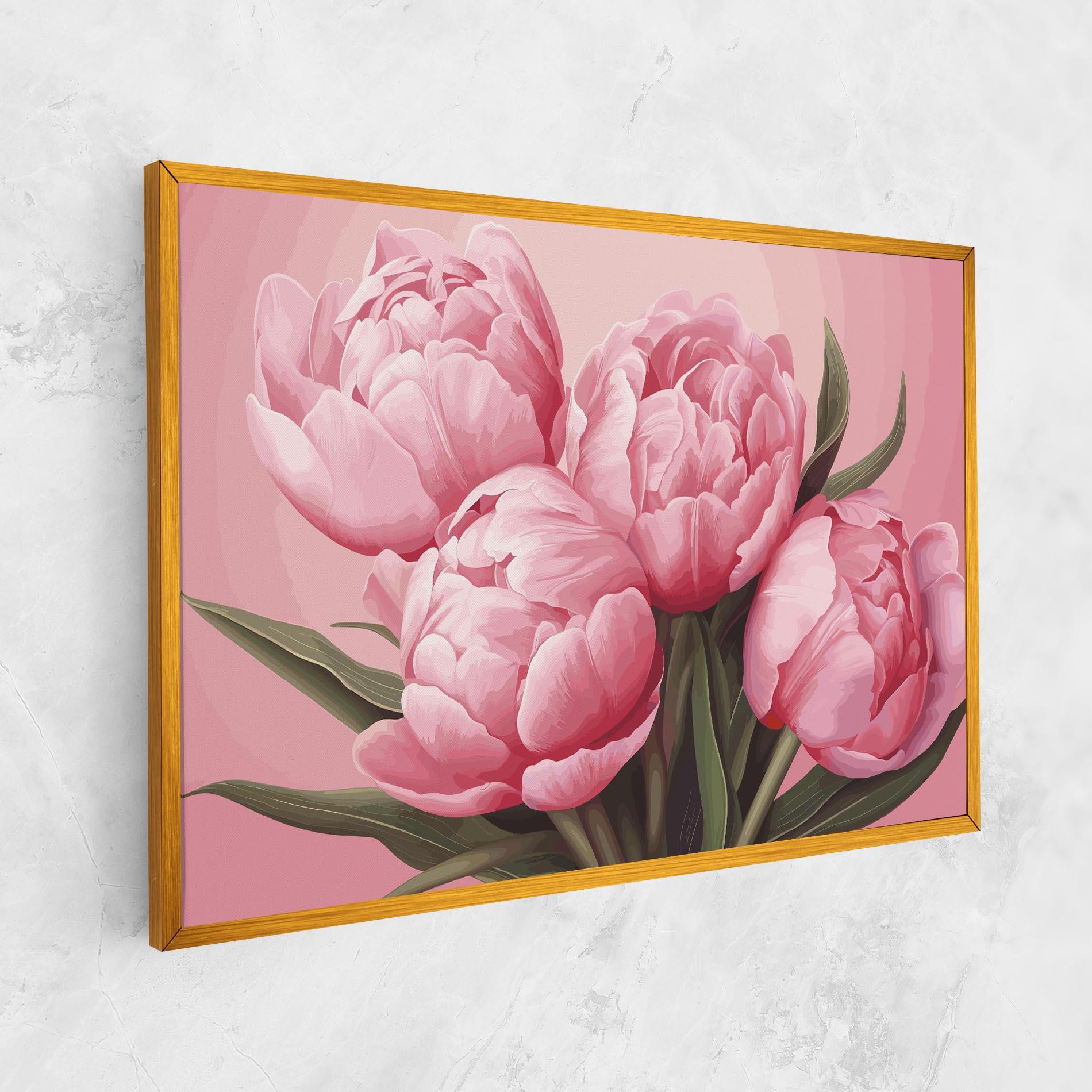 Картина на платно Peony On Pink mockup 1