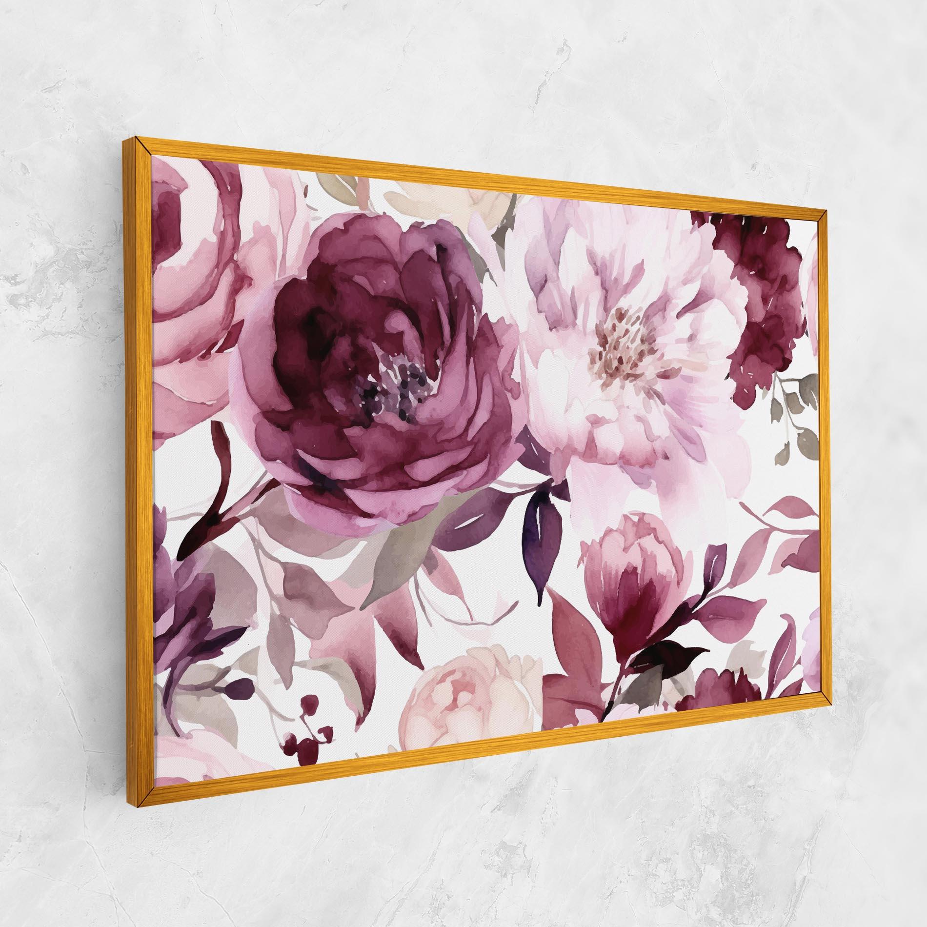 Картина на платно Peony Pink Purple mockup 1
