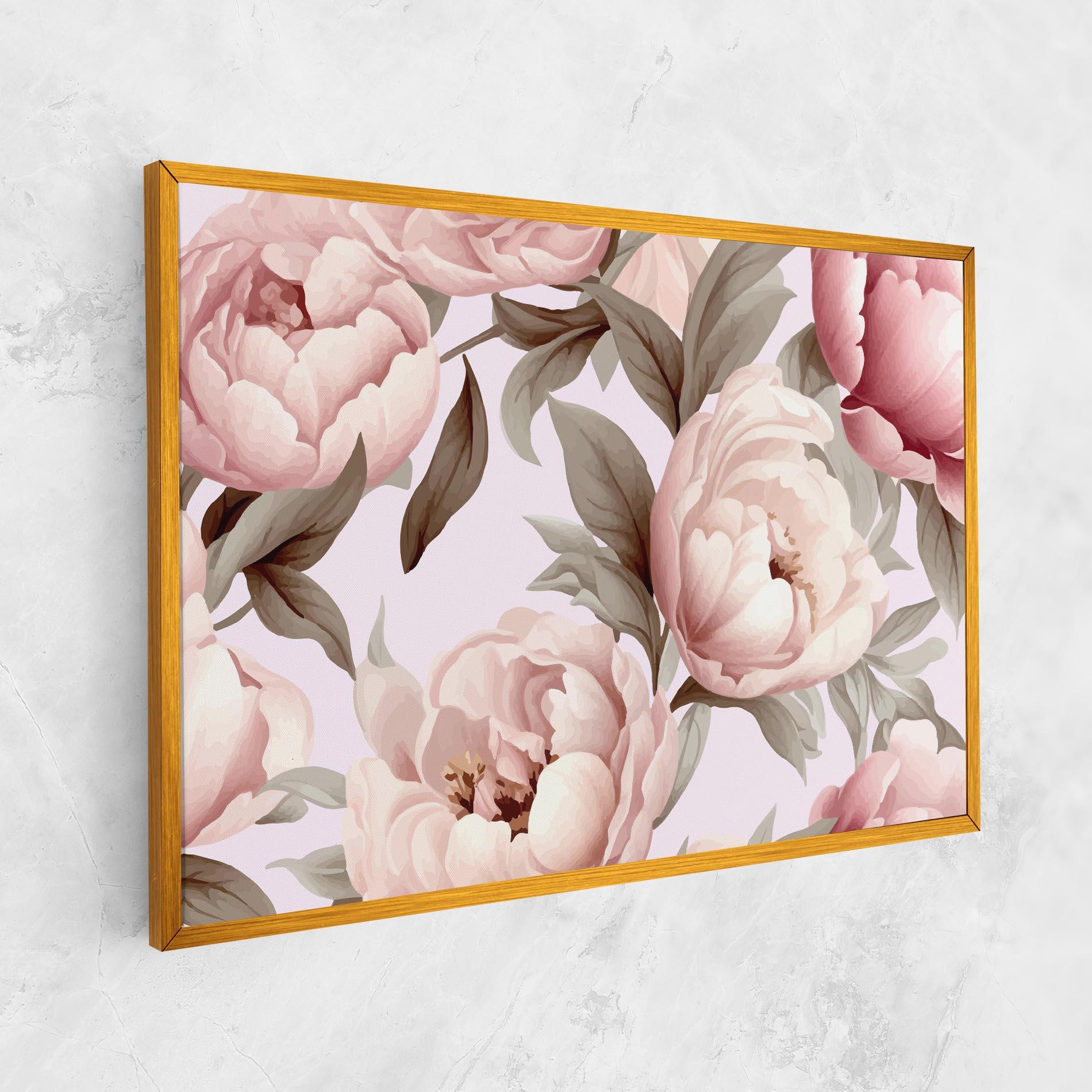 Картина на платно Pink Peony Buds mockup 1