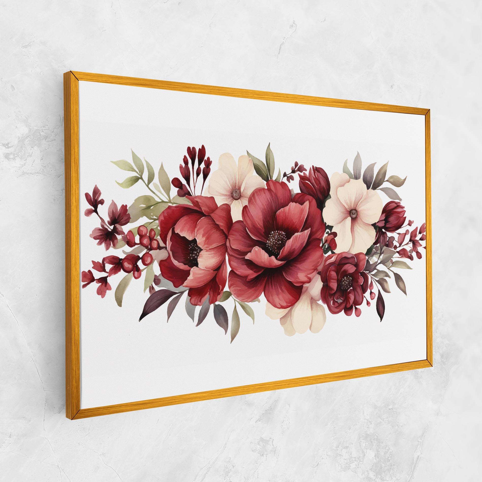 Картина на платно Red Peony mockup 1