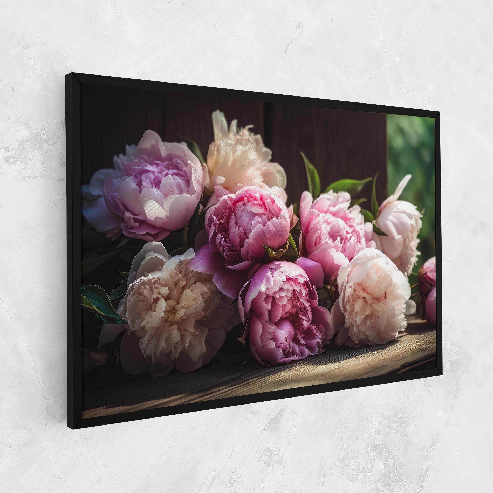 Картина на платно Peonies On The Table mockup 1
