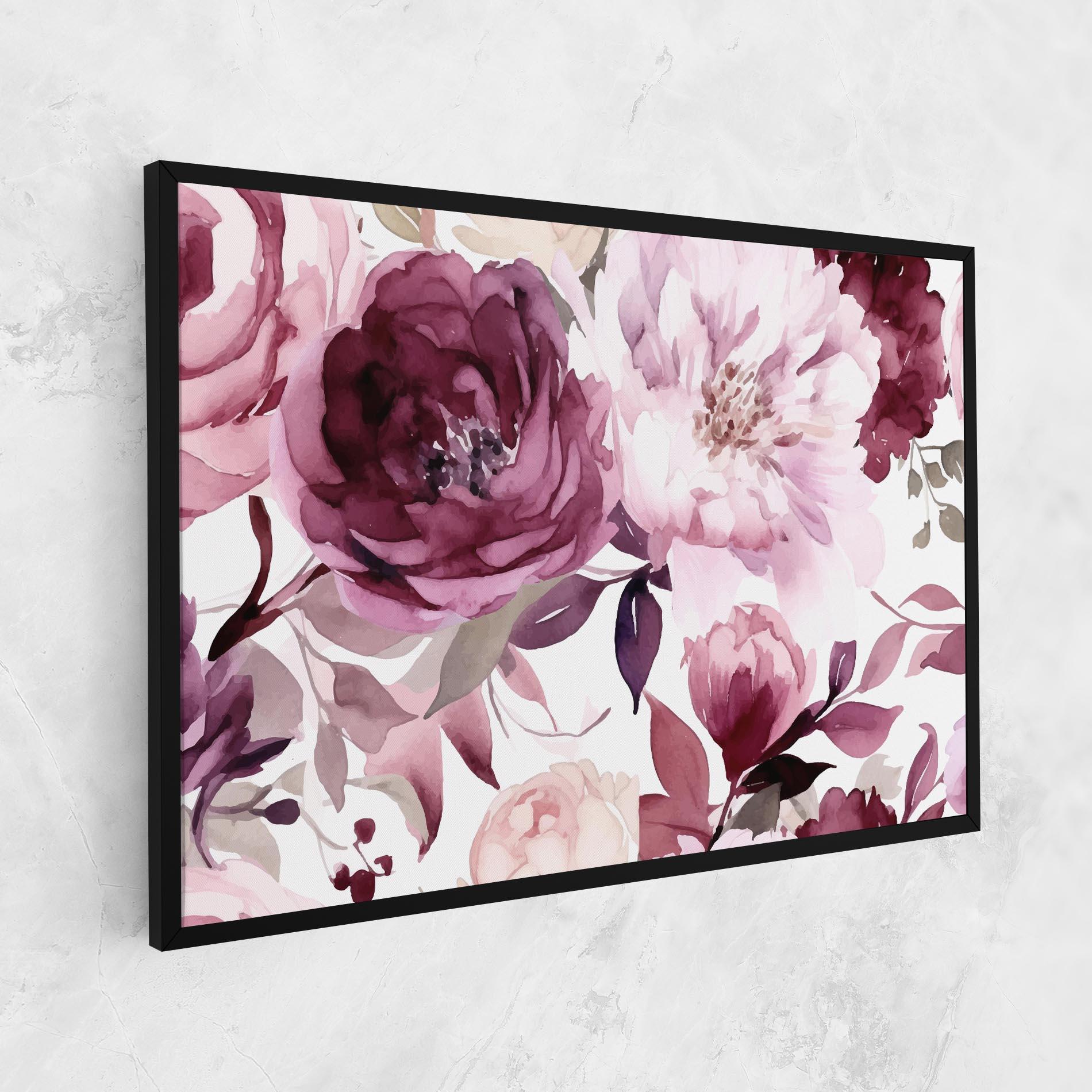 Картина на платно Peony Pink Purple mockup 1