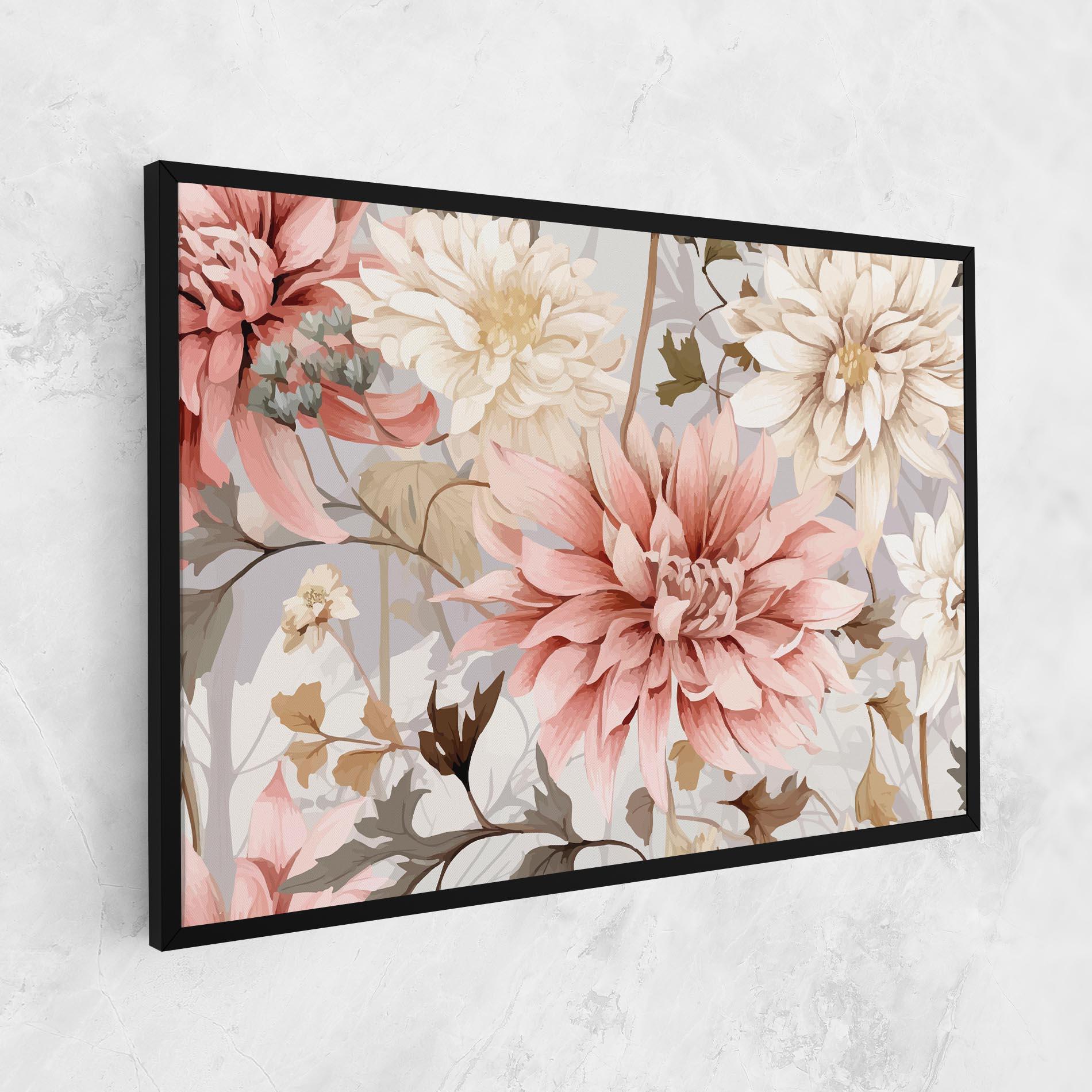 Картина на платно Pink Cream Open Peony mockup 1