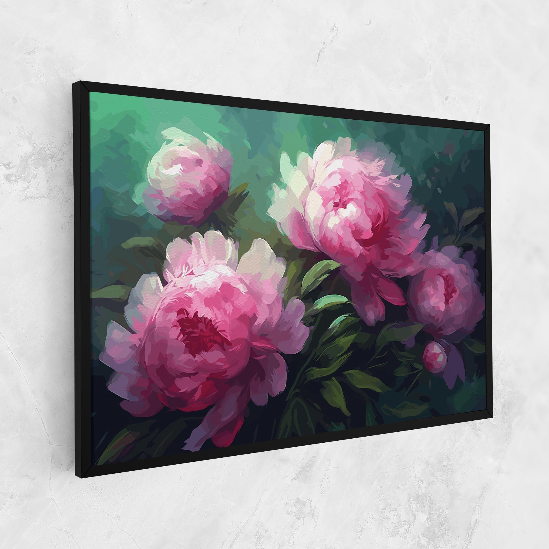 Картина на платно Pretty Peony Paint mockup 1