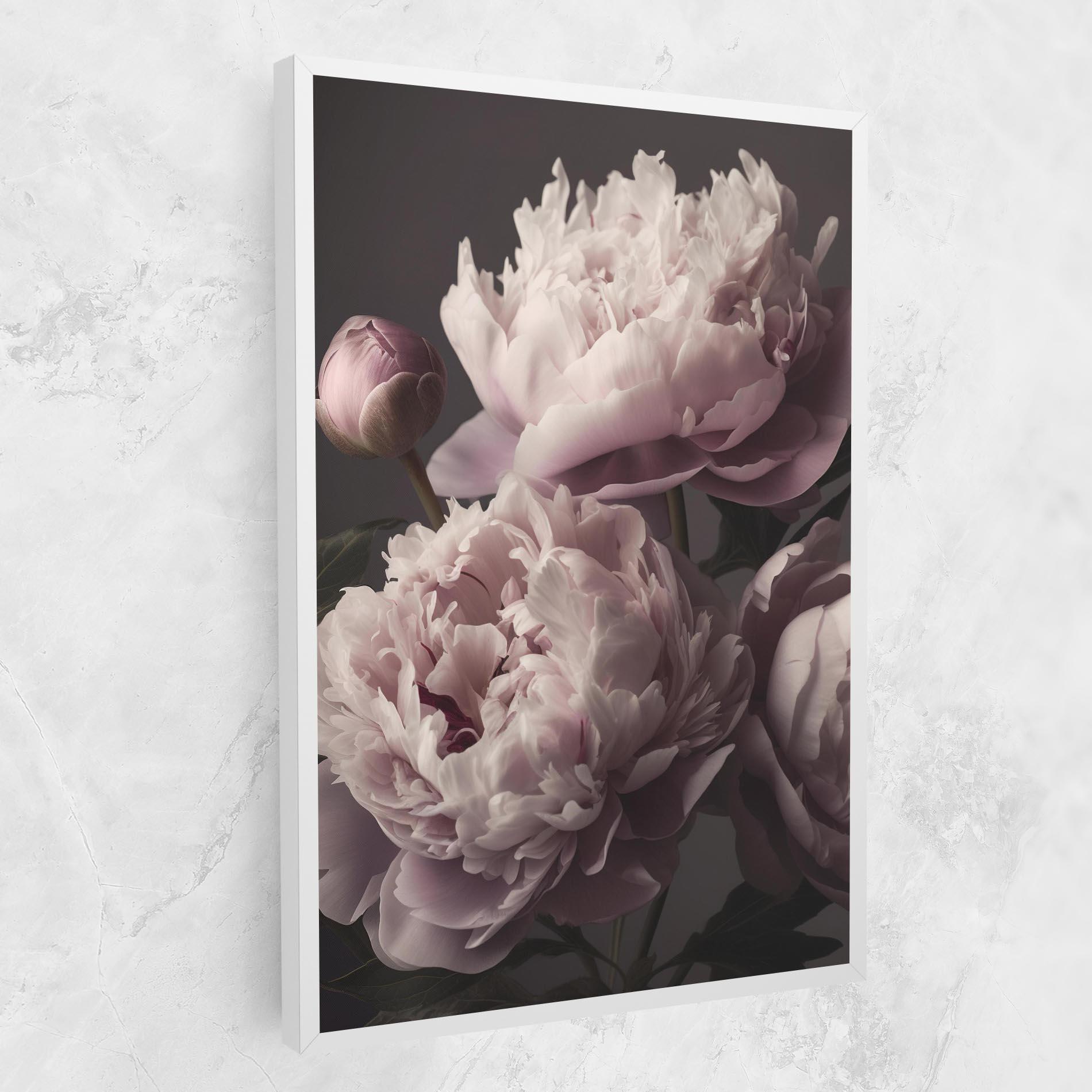 Картина на платно Grey Pastel Pink Peony mockup 1