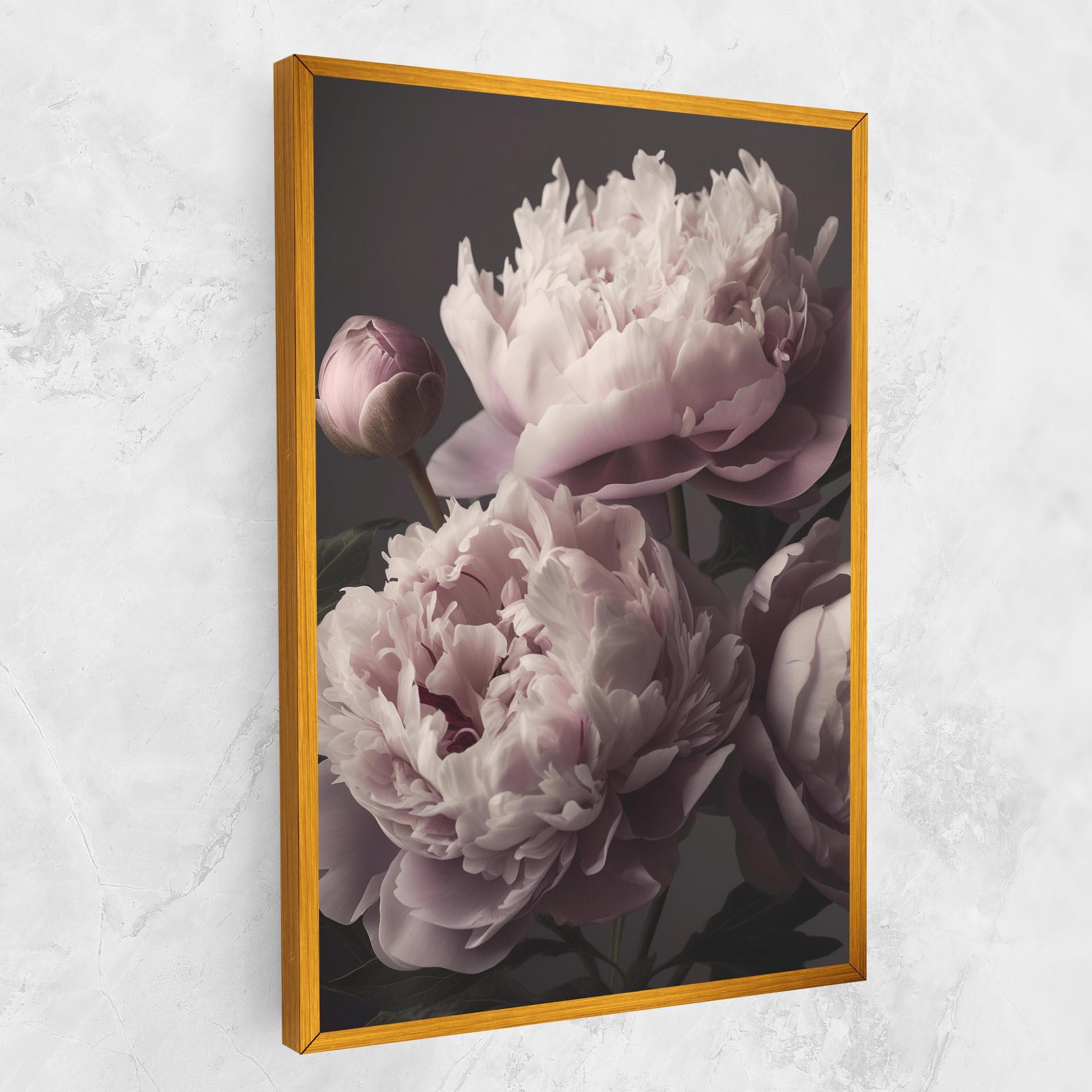 Картина на платно Grey Pastel Pink Peony mockup 1