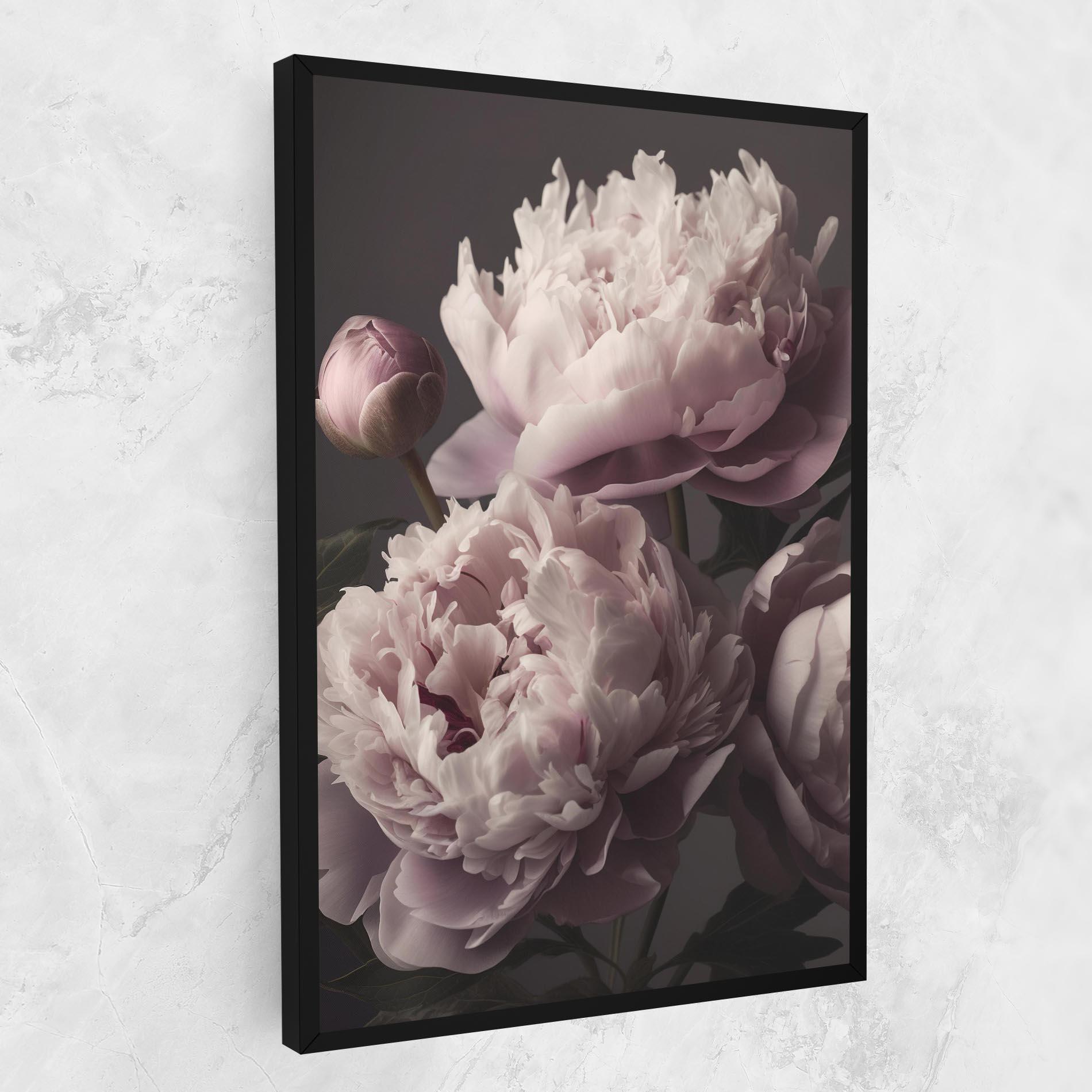 Картина на платно Grey Pastel Pink Peony mockup 1