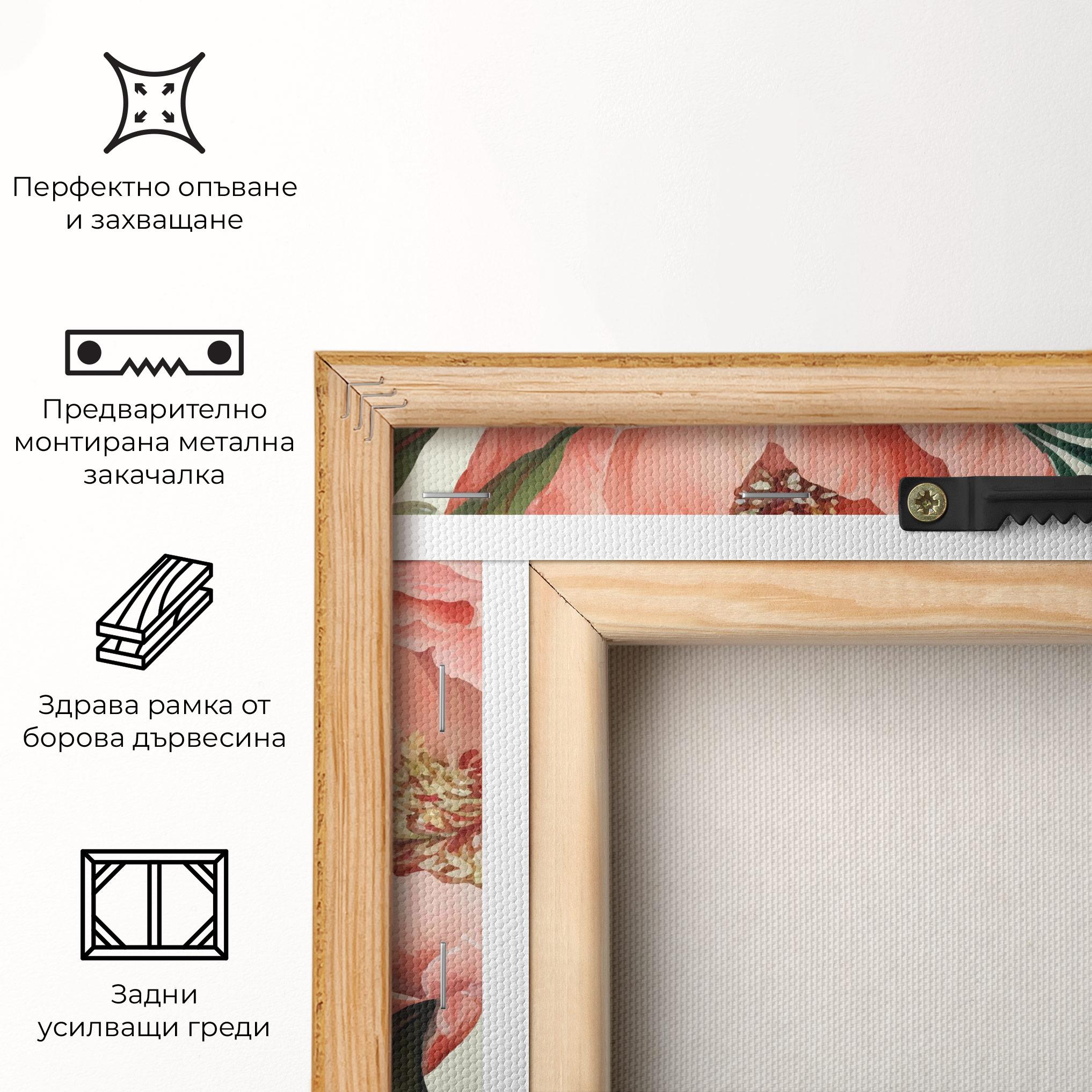 Картина на платно Light Red Peony mockup 5