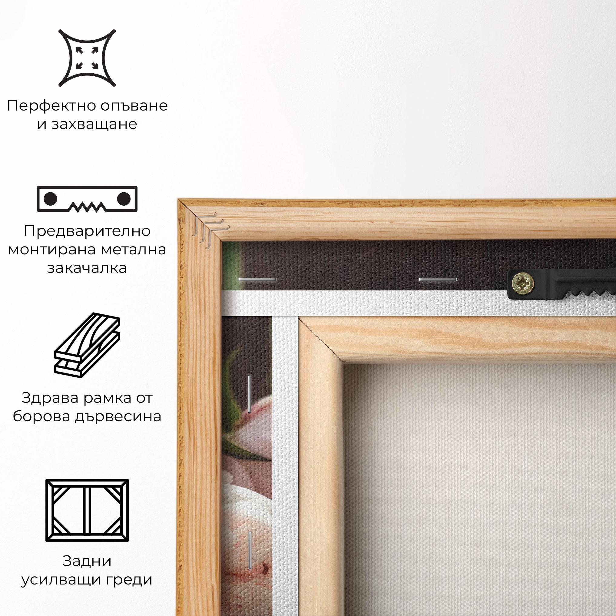 Картина на платно Peonies On The Table mockup 5