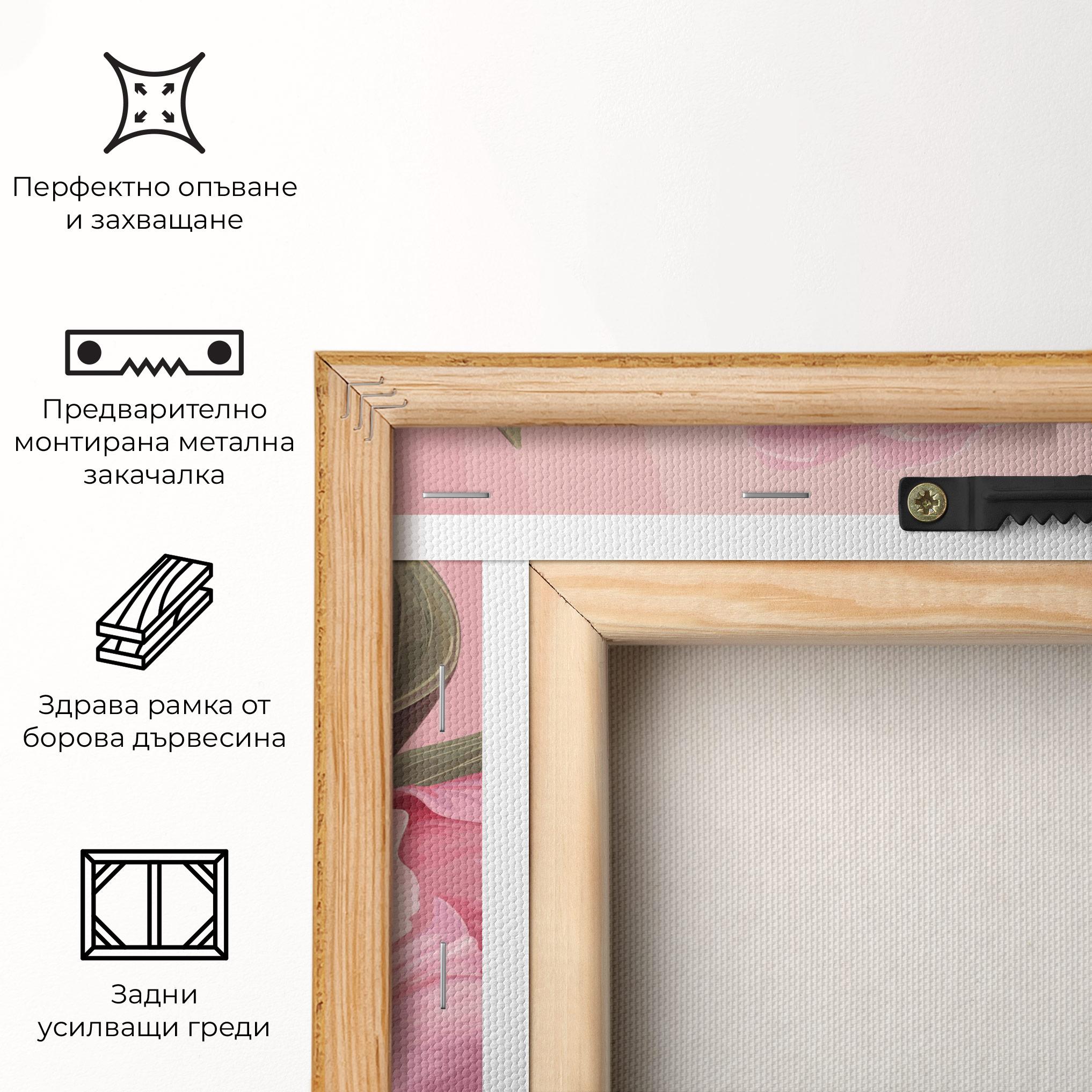 Картина на платно Peony On Pink mockup 5