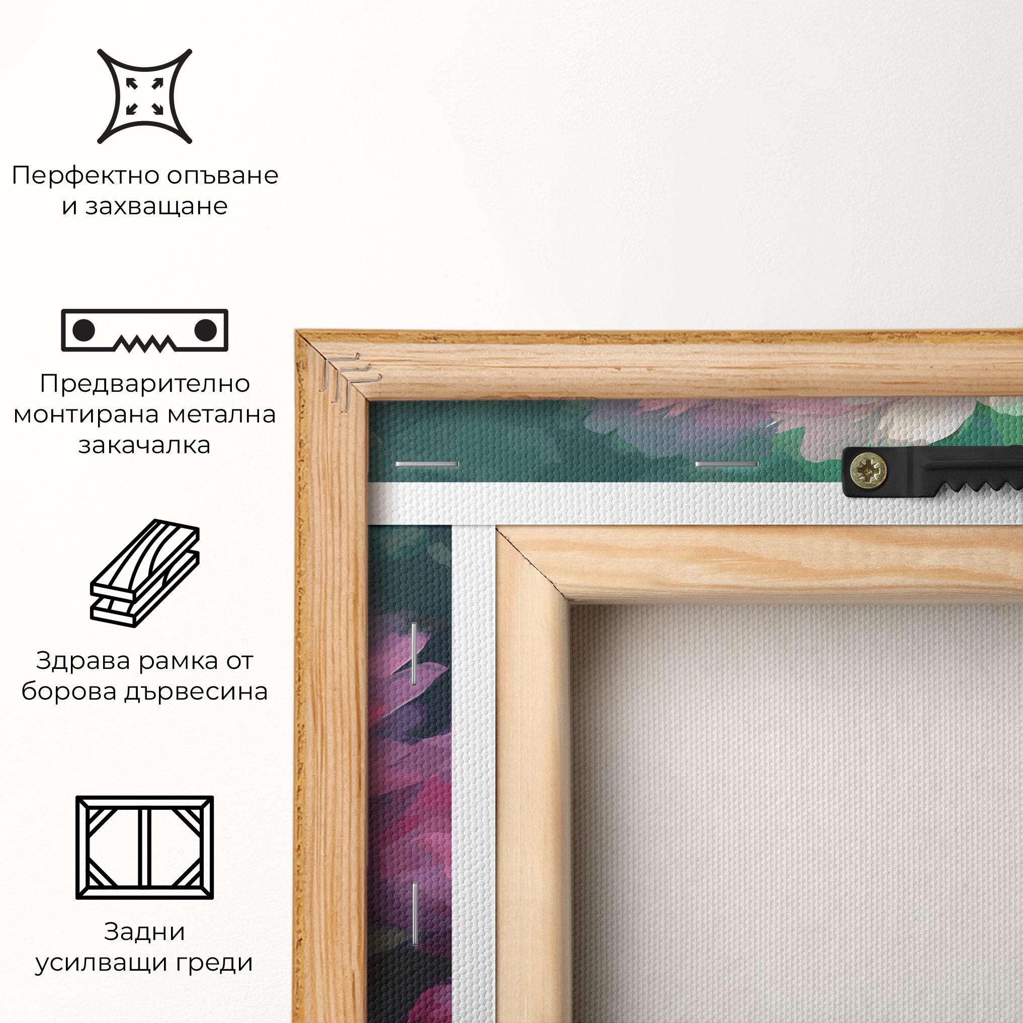 Картина на платно Pretty Peony Paint mockup 5