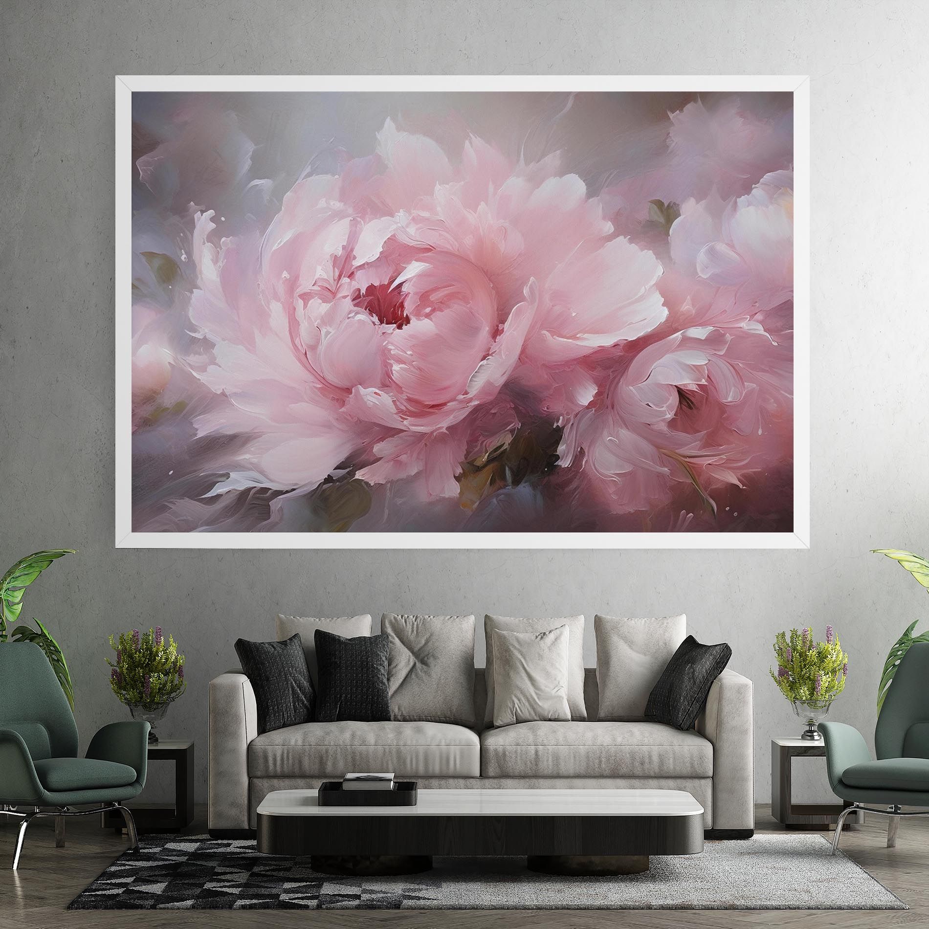 Dreamy Painting Peony mockup 7
