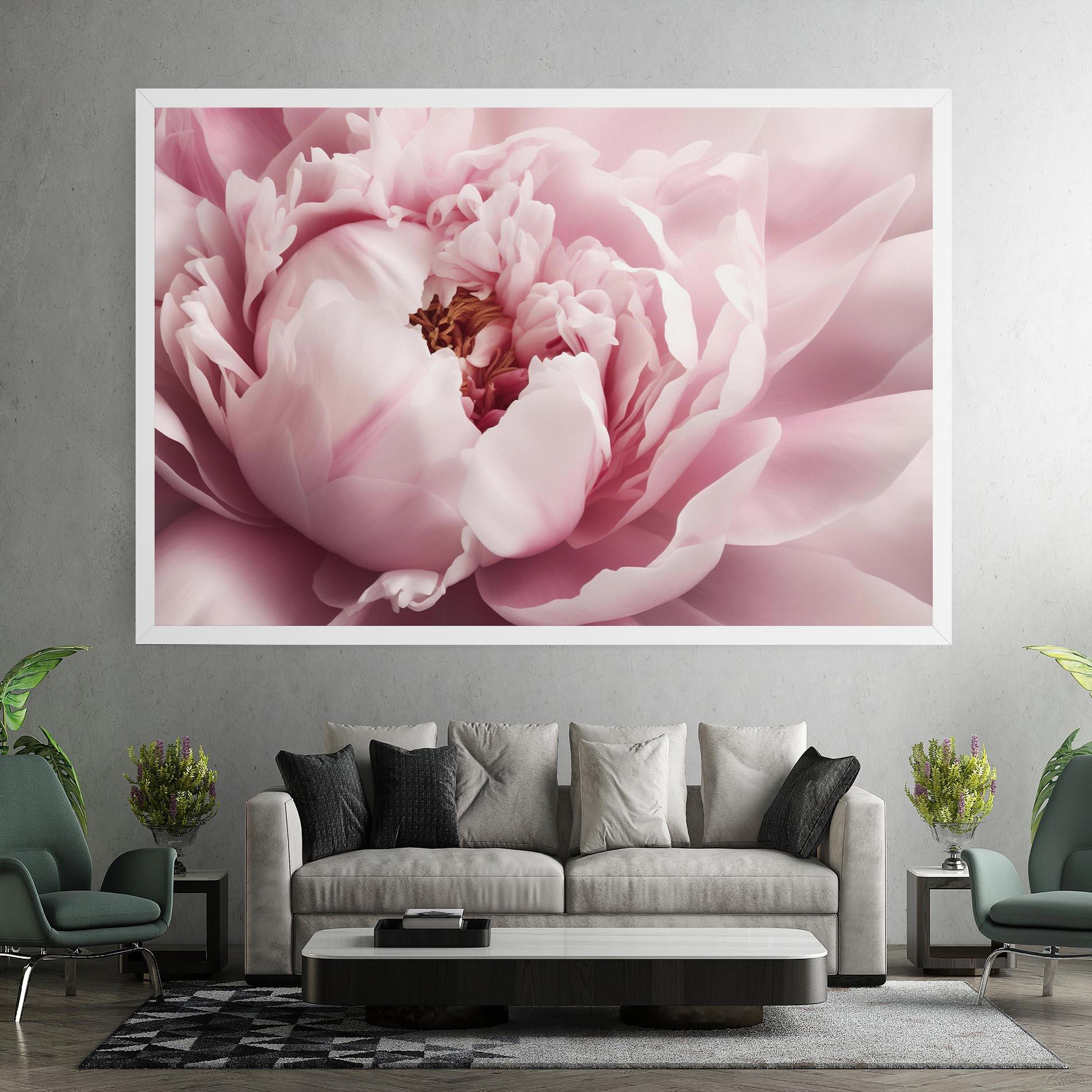 Картина на платно Pastel Peony Petals mockup 7