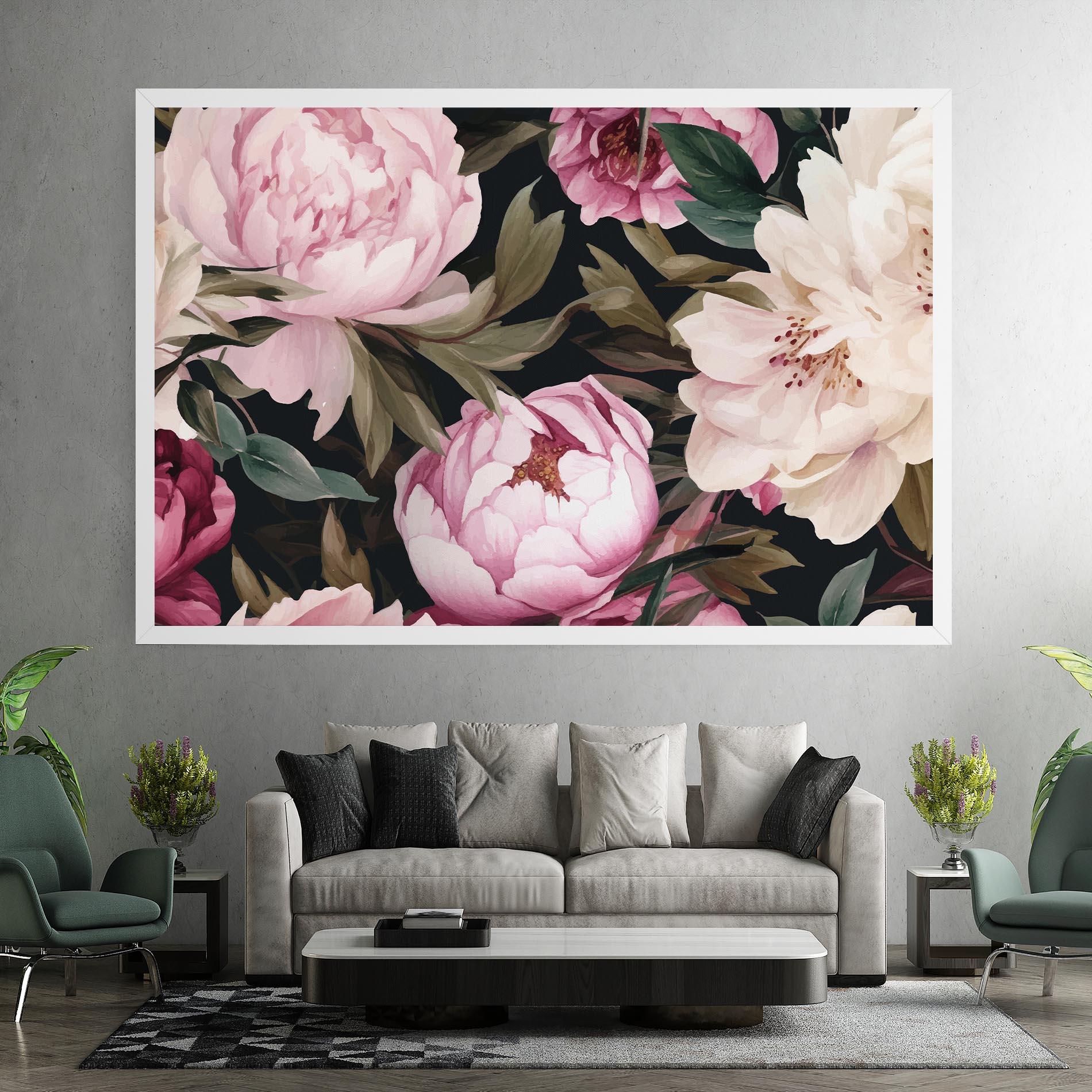 Картина на платно Peony Paint mockup 7