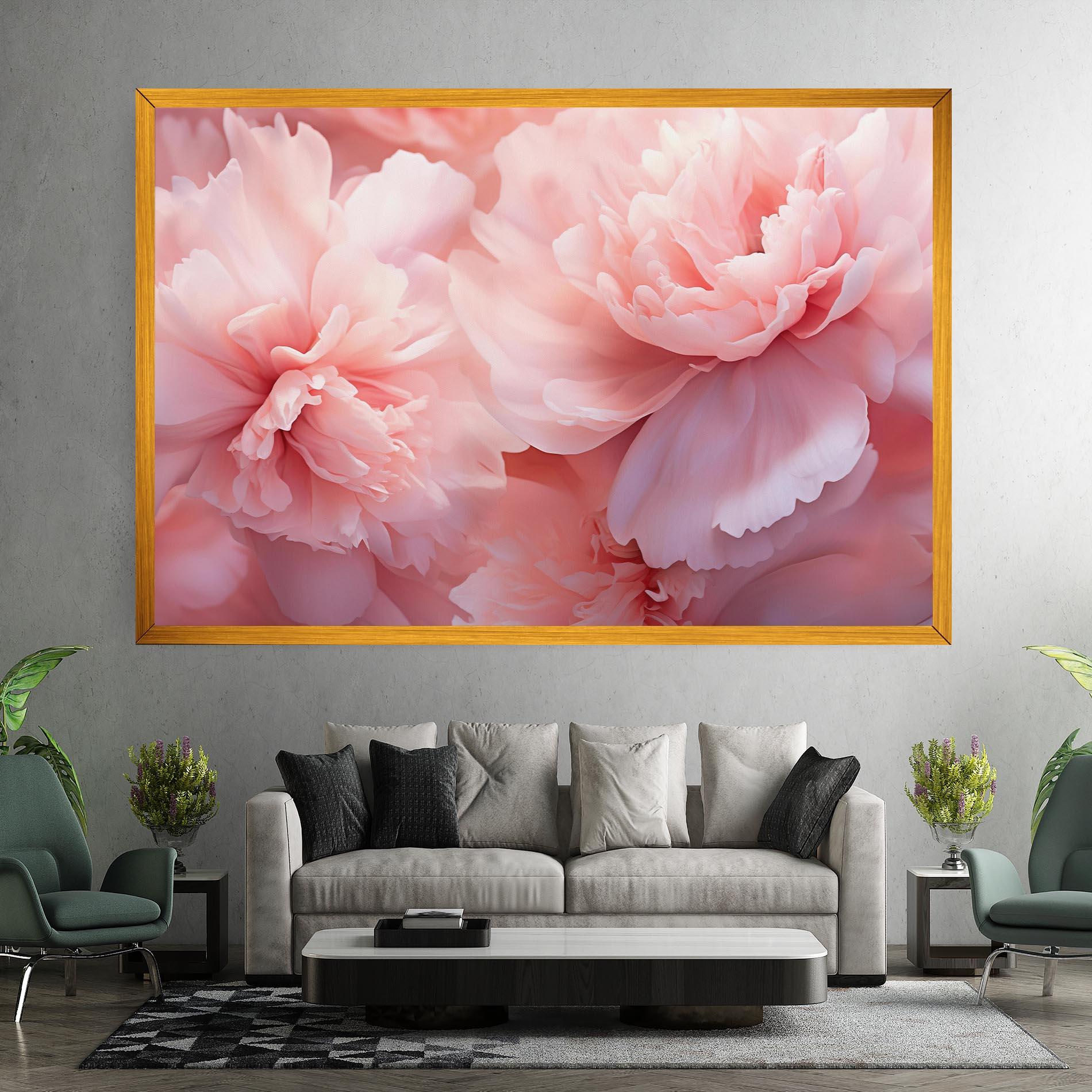 Картина на платно Close Up Dreamy Peony mockup 7