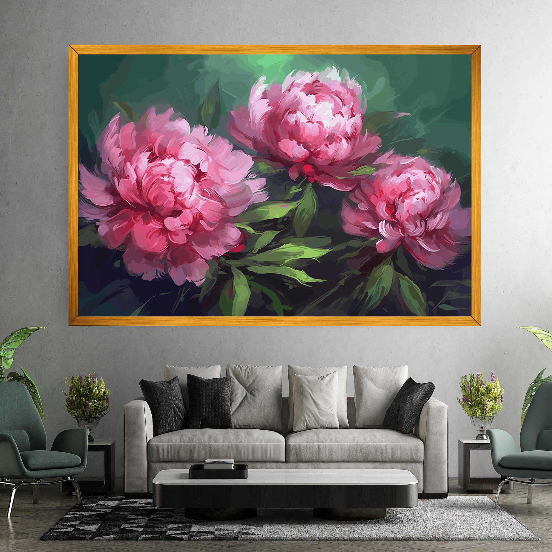 Картина на платно Pretty Peonies mockup 7