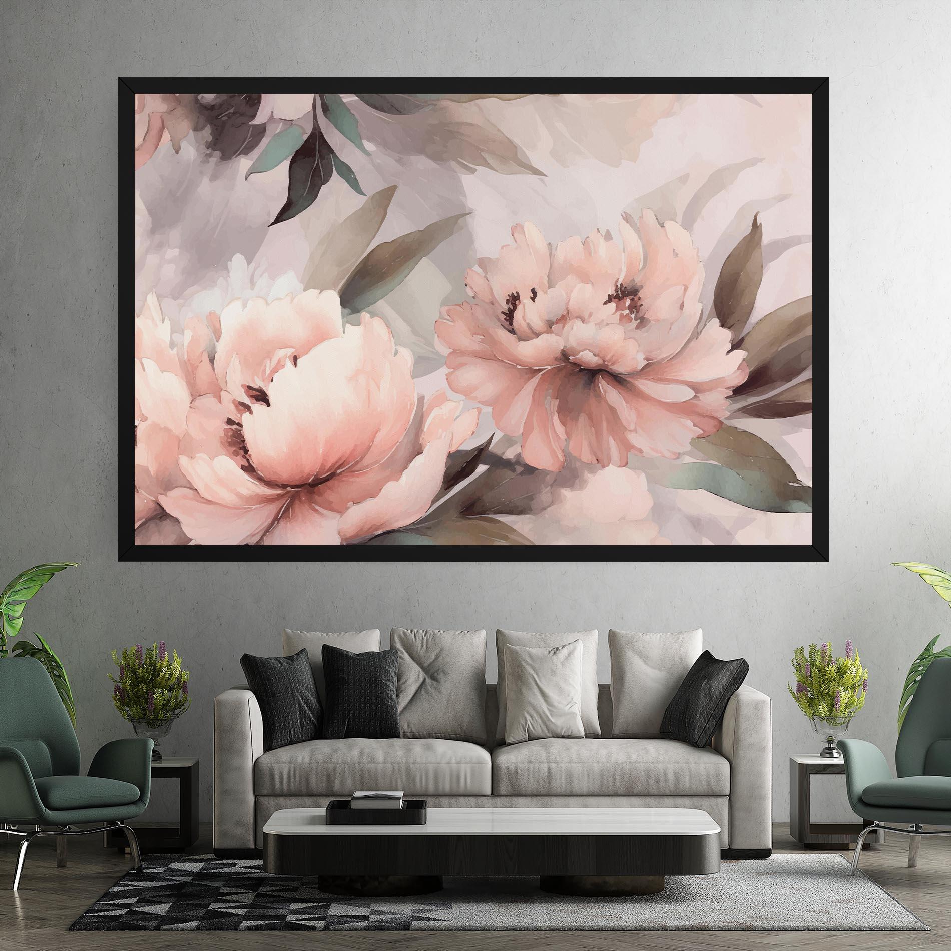 Картина на платно Dreamy Peony Art mockup 7