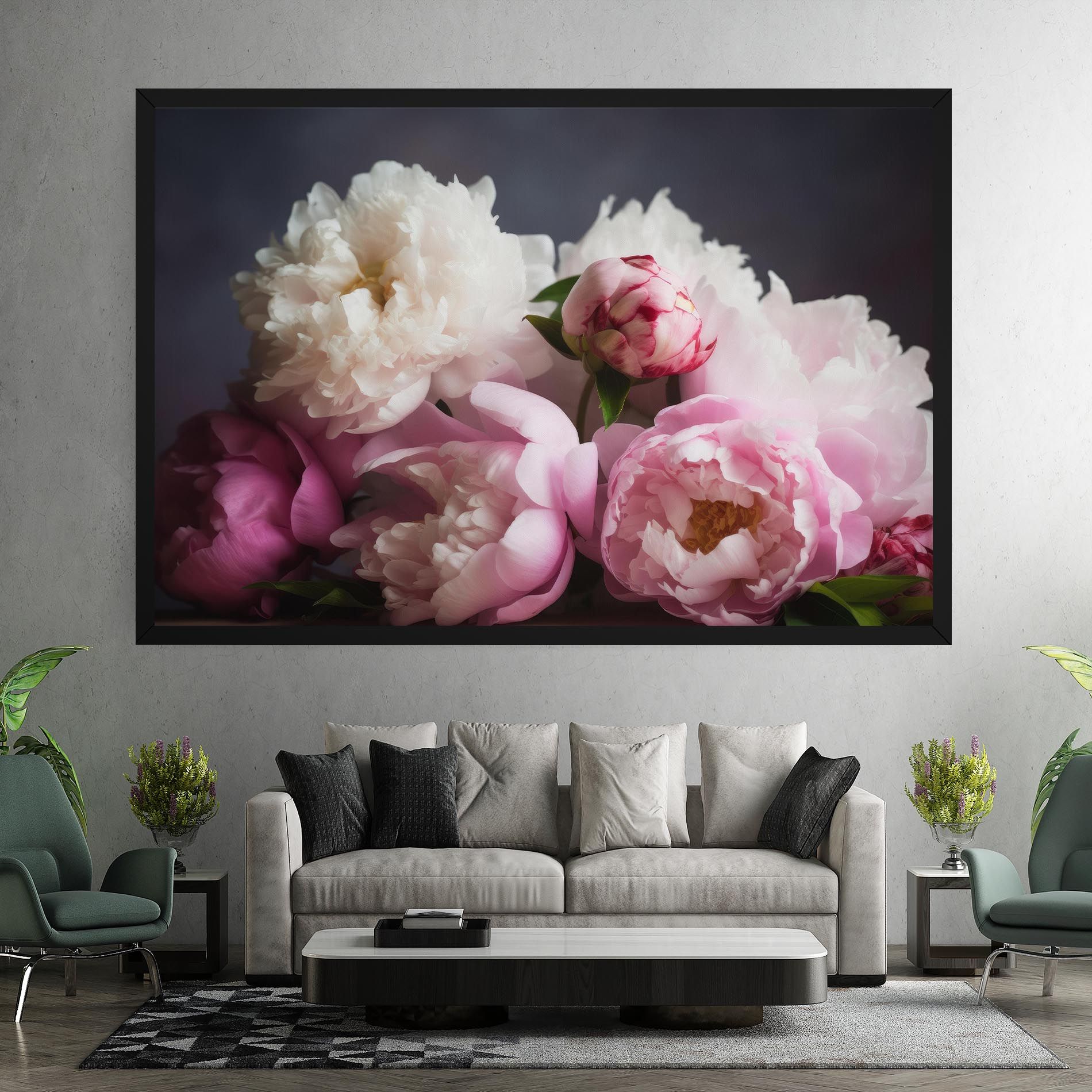 Peonies With Grey mockup 7