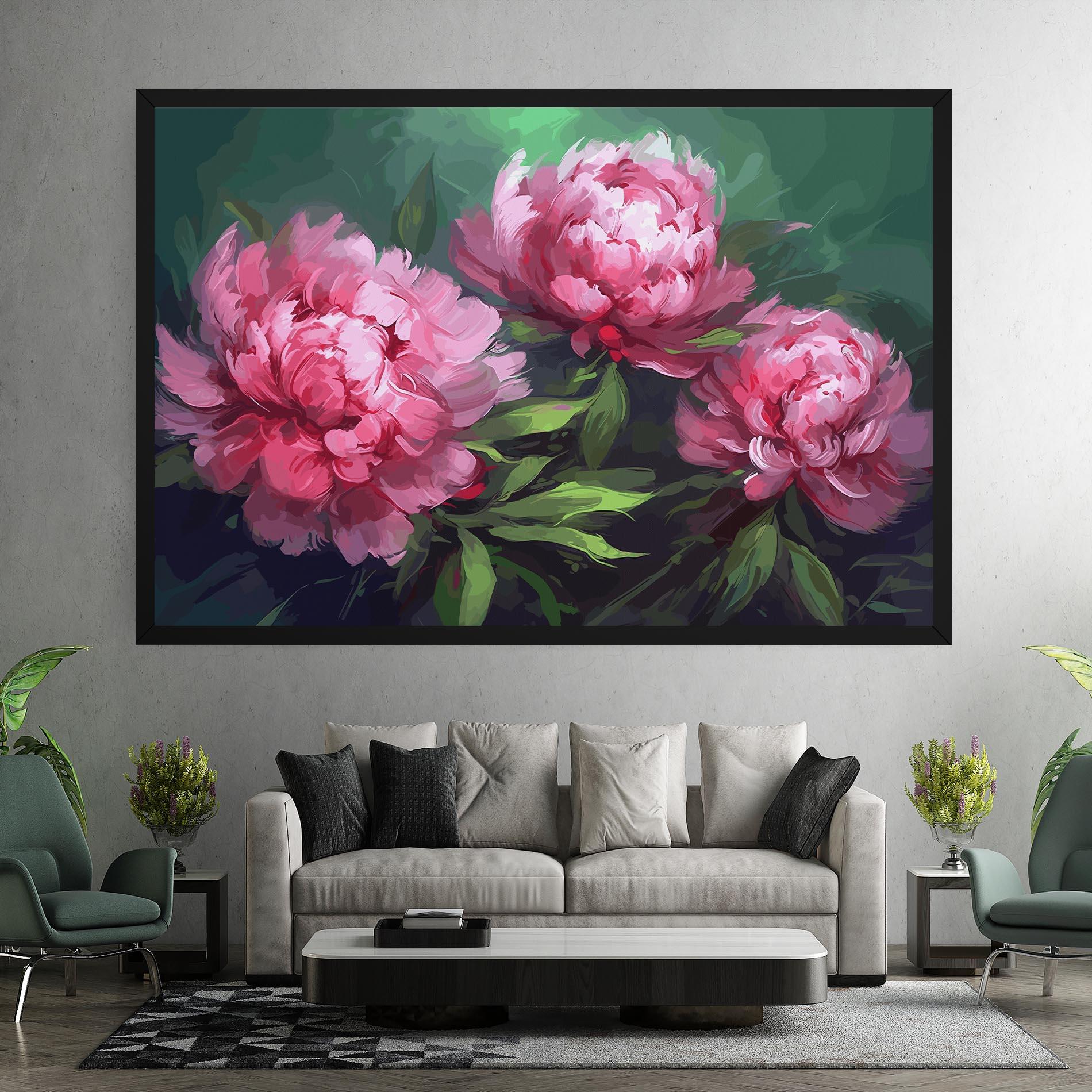Картина на платно Pretty Peonies mockup 7