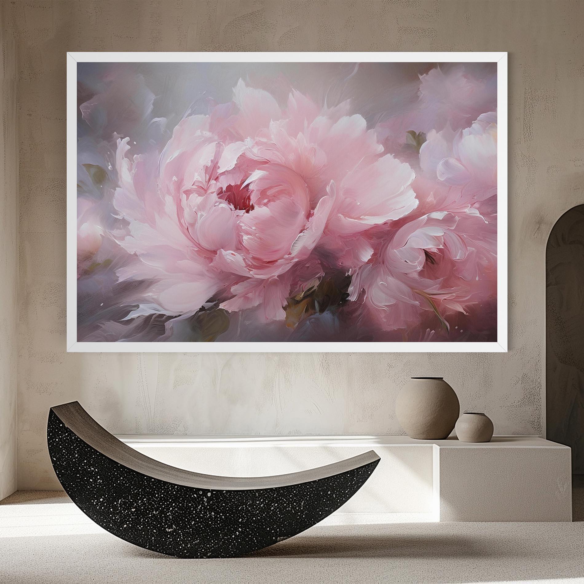 Картина на платно Dreamy Painting Peony mockup 8
