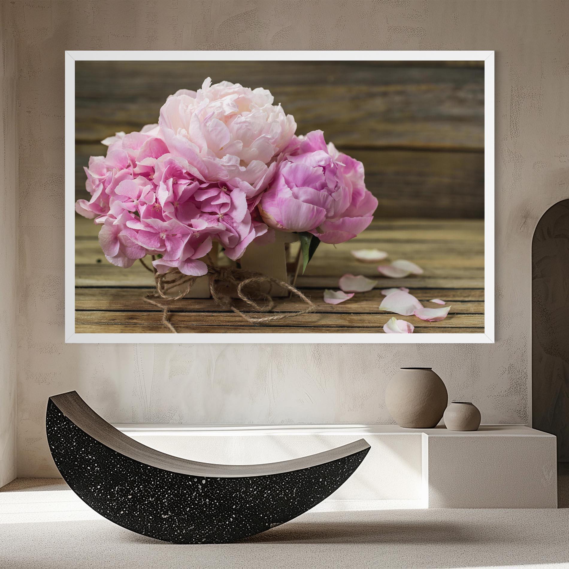 Картина на платно Peony On Table mockup 8