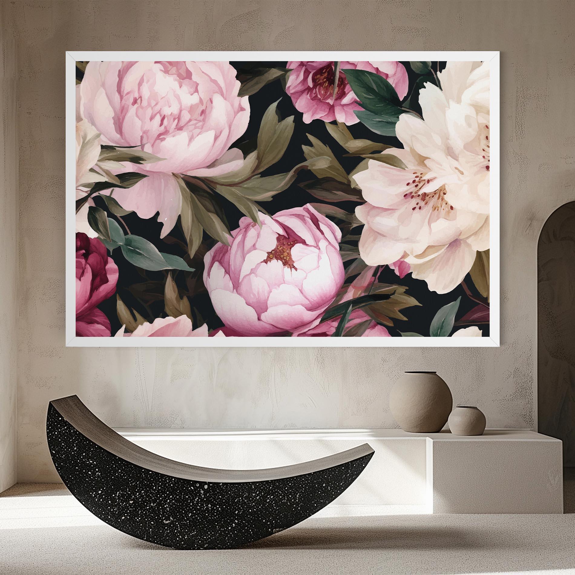 Картина на платно Peony Paint mockup 8