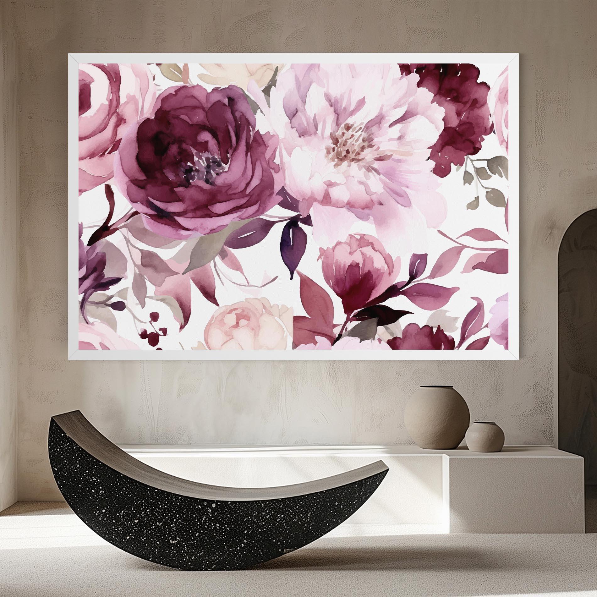 Картина на платно Peony Pink Purple mockup 8