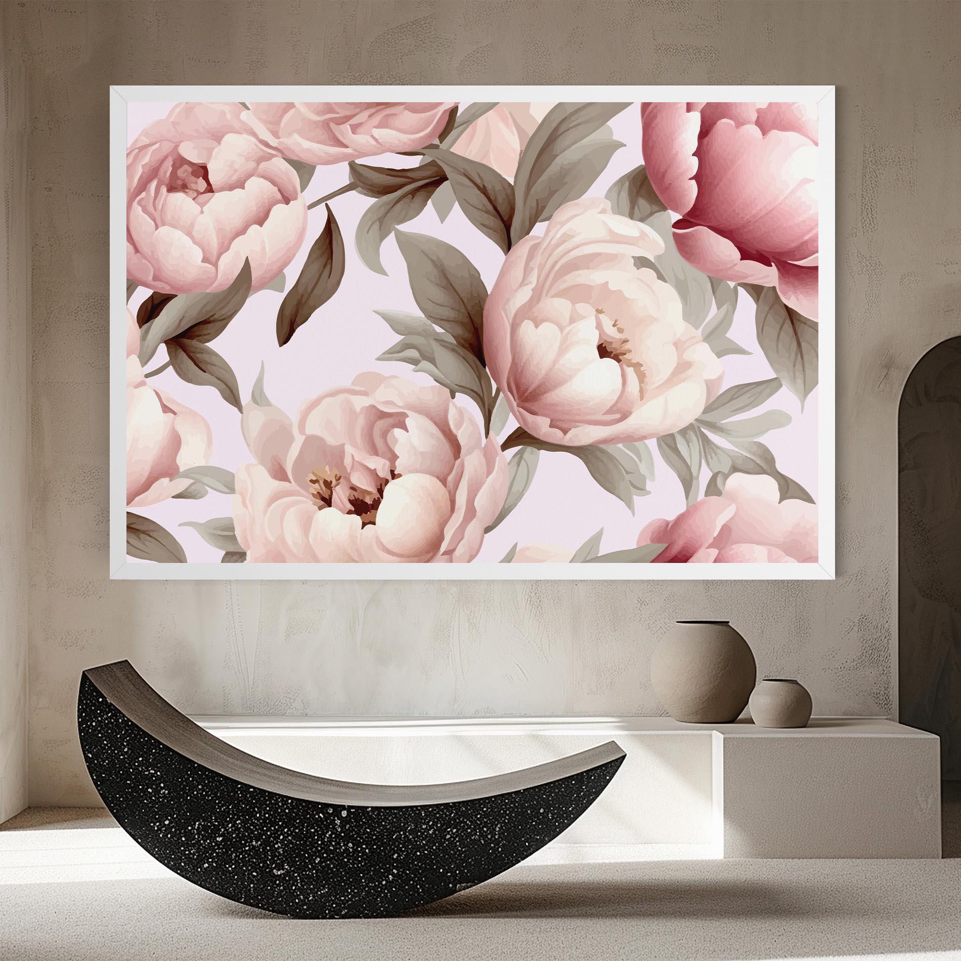 Картина на платно Pink Peony Buds mockup 8