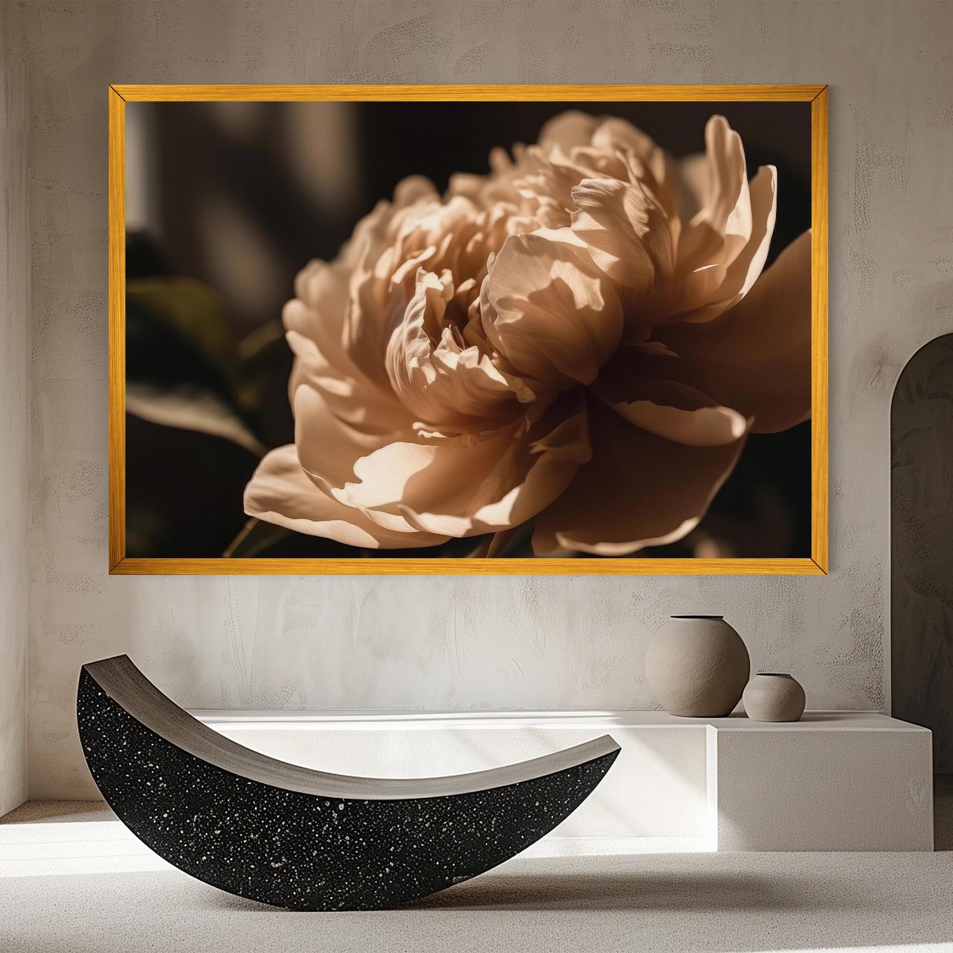 Картина на платно Cream Peony mockup 8