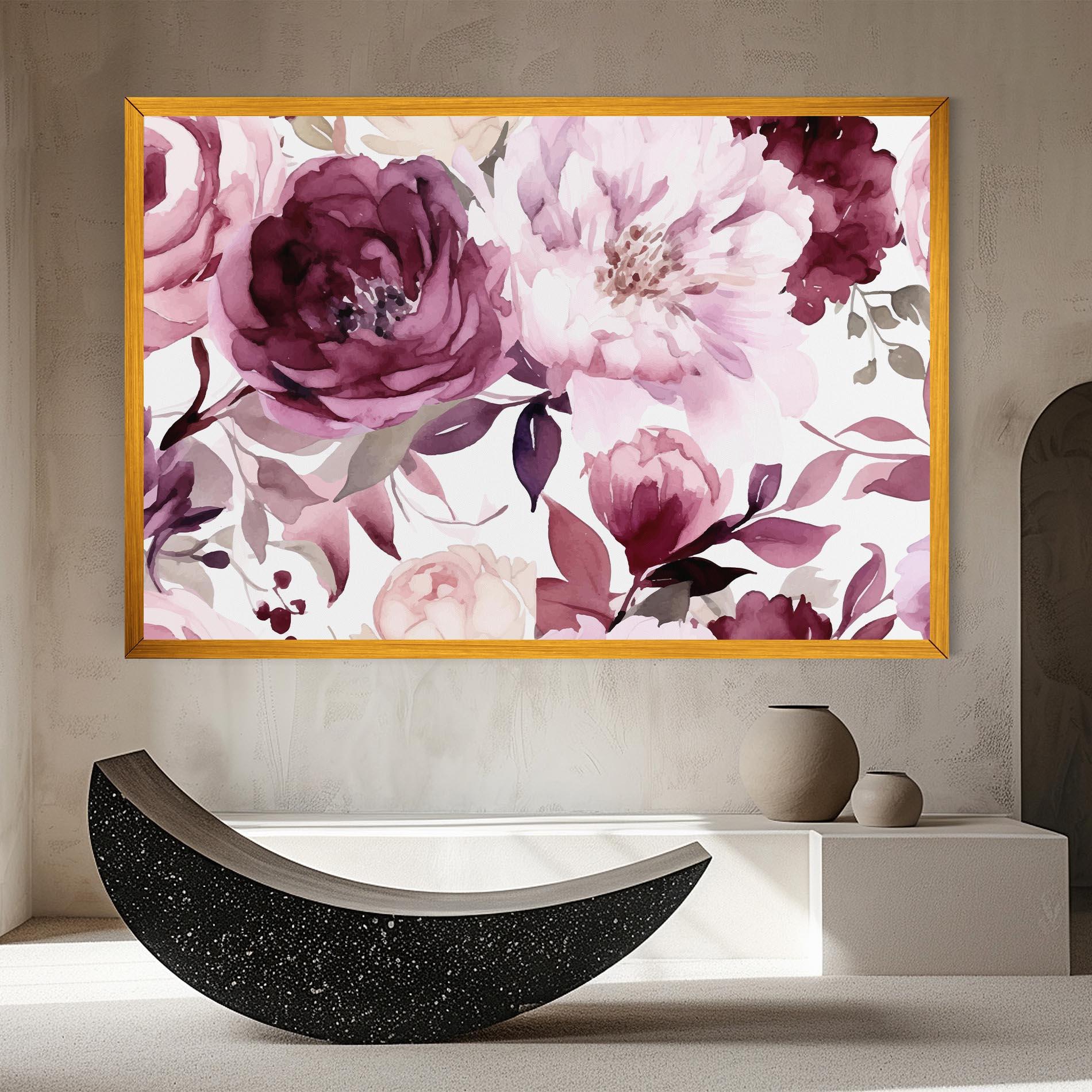 Картина на платно Peony Pink Purple mockup 8