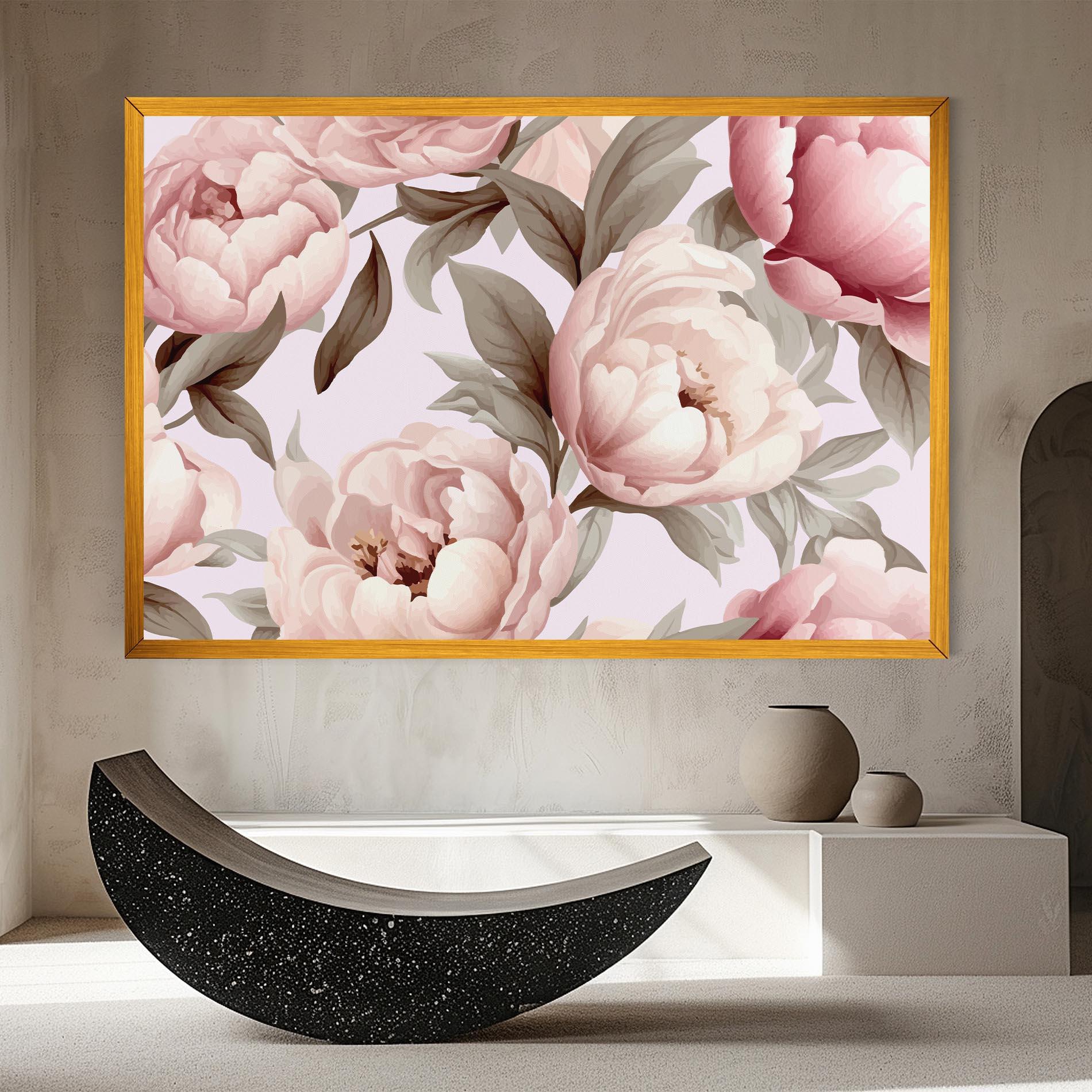 Картина на платно Pink Peony Buds mockup 8