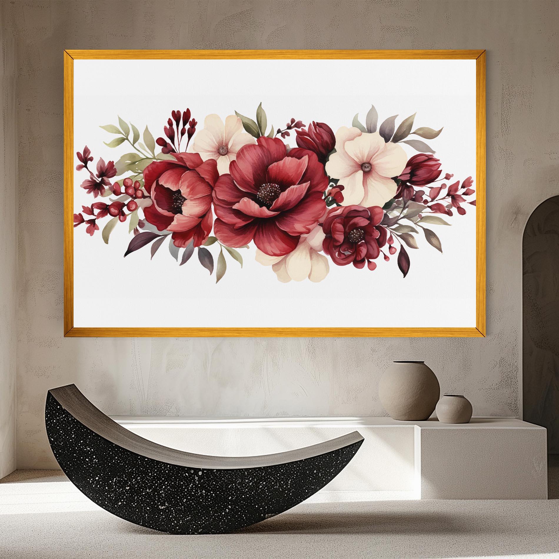 Картина на платно Red Peony mockup 8
