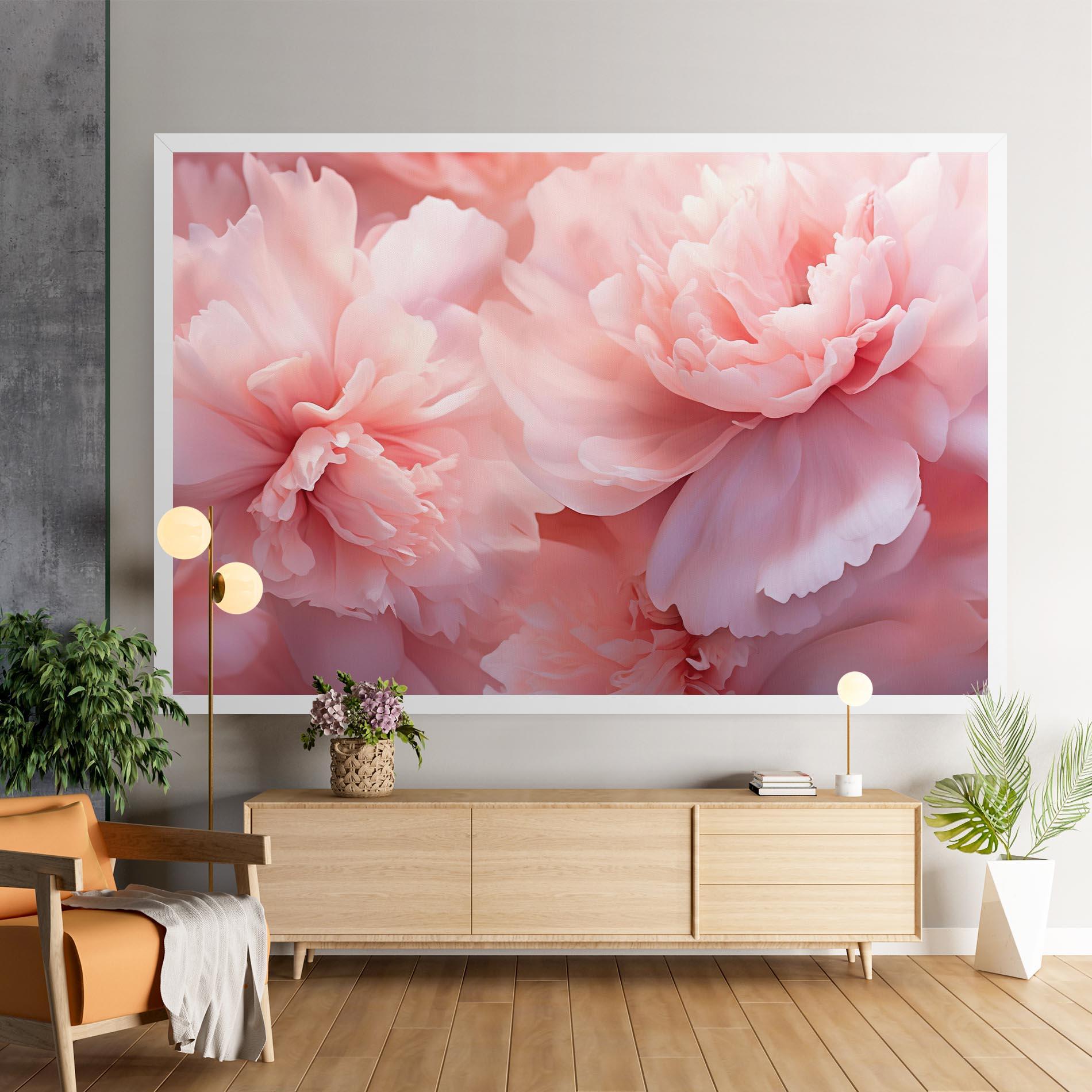 Картина на платно Close Up Dreamy Peony mockup 9