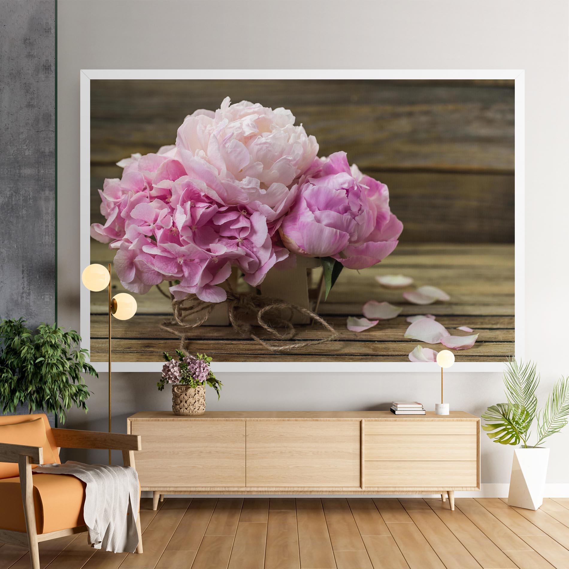Картина на платно Peony On Table mockup 9