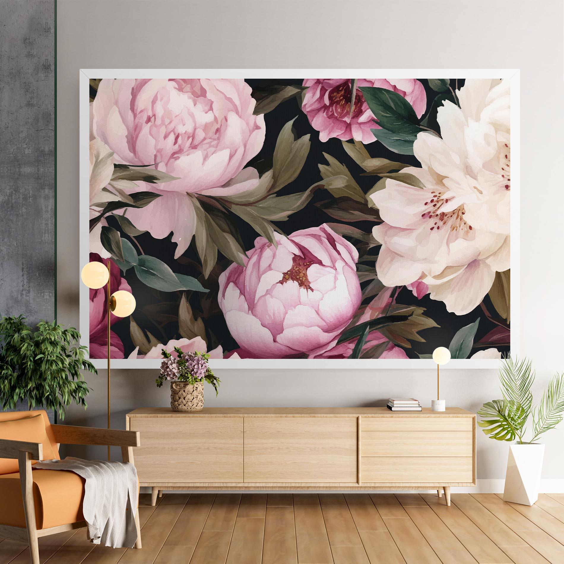 Картина на платно Peony Paint mockup 9