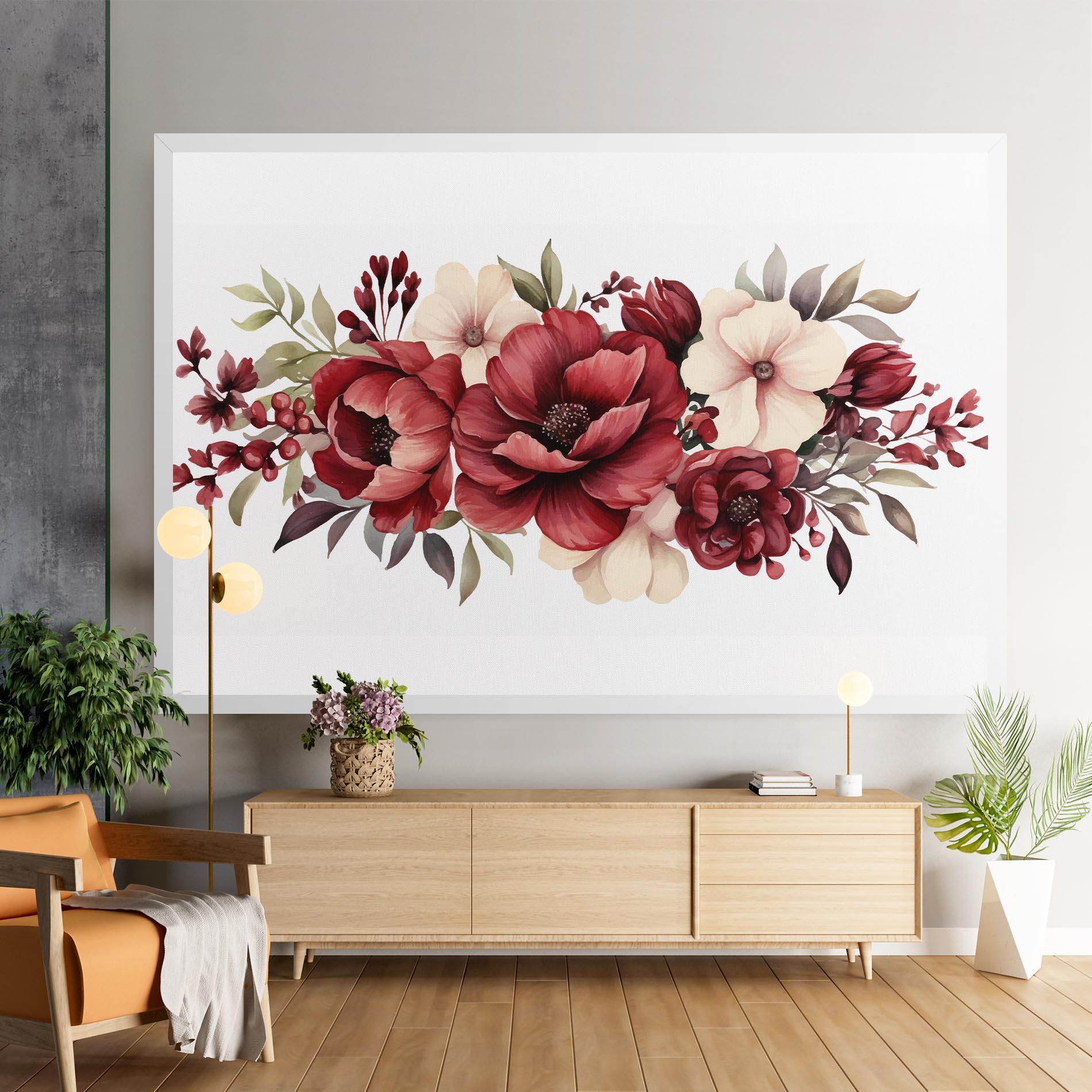 Картина на платно Red Peony mockup 9