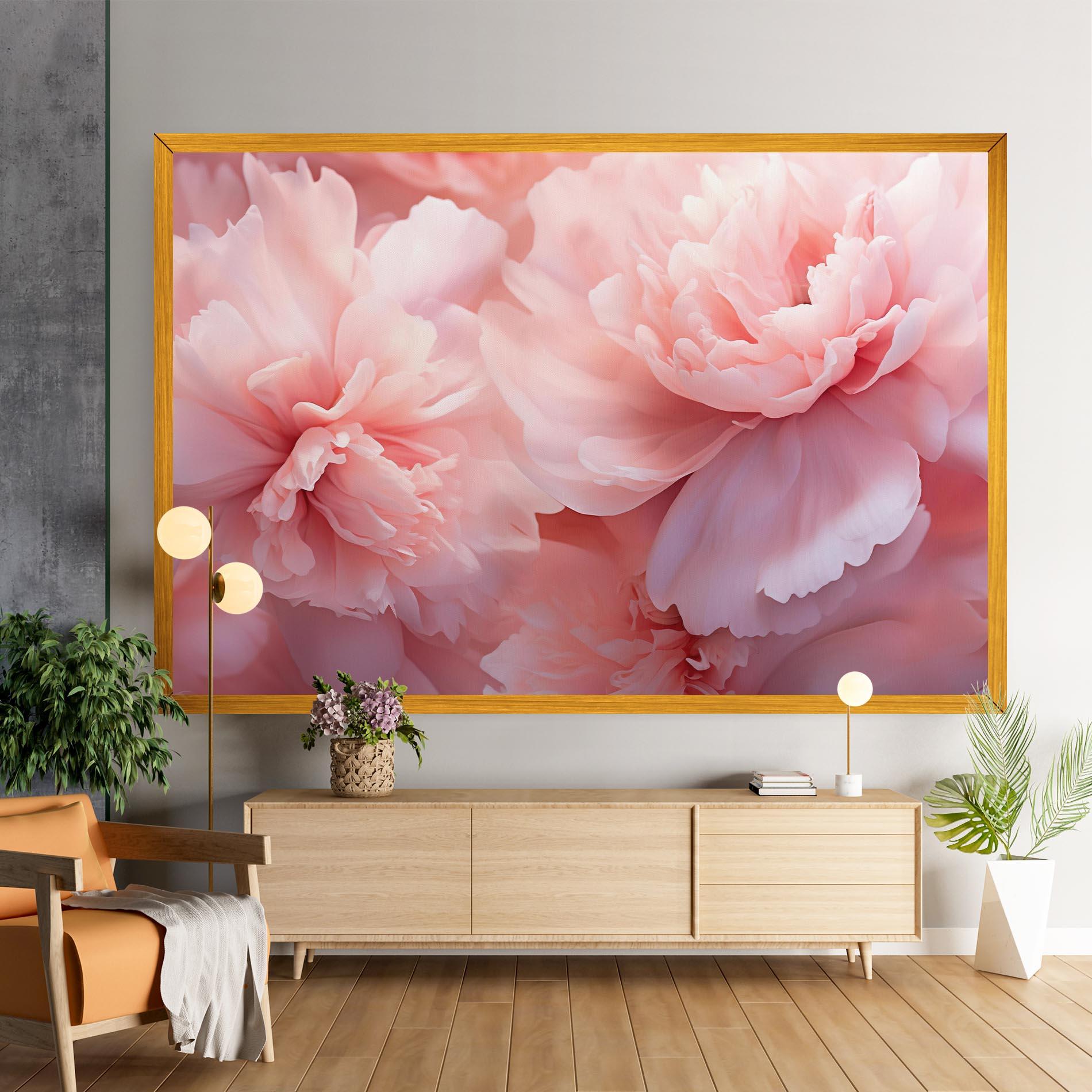 Картина на платно Close Up Dreamy Peony mockup 9