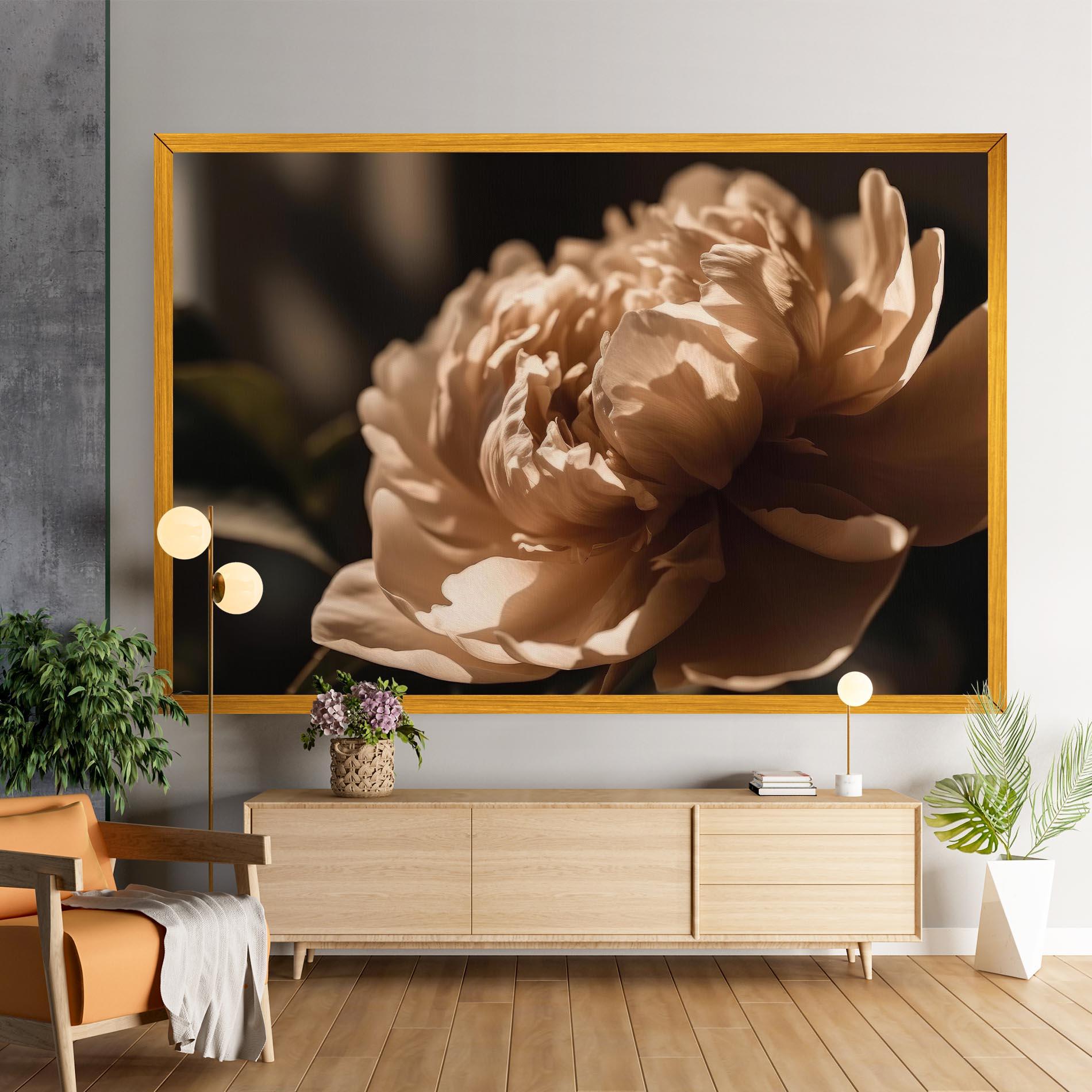Картина на платно Cream Peony mockup 9