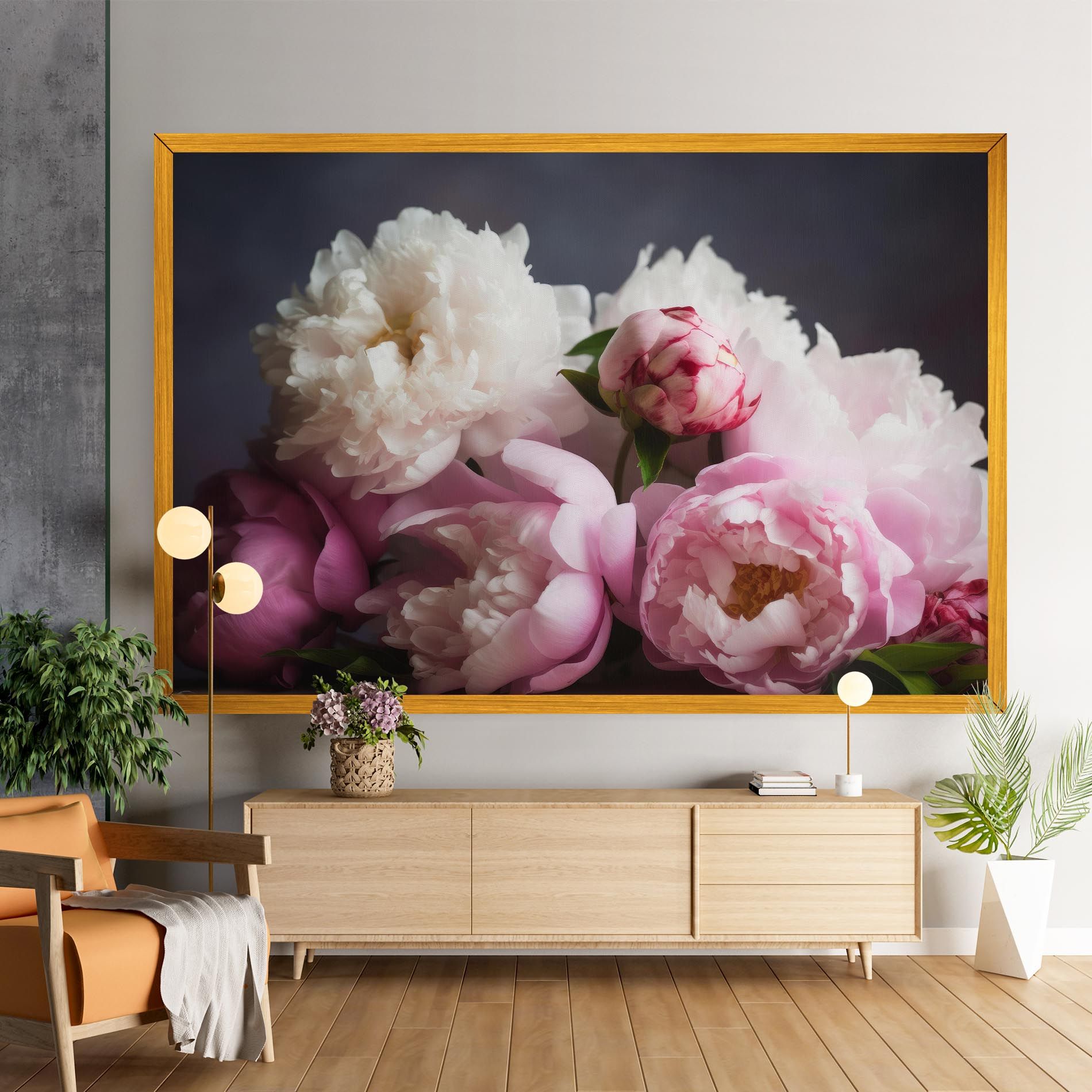 Peonies With Grey mockup 9