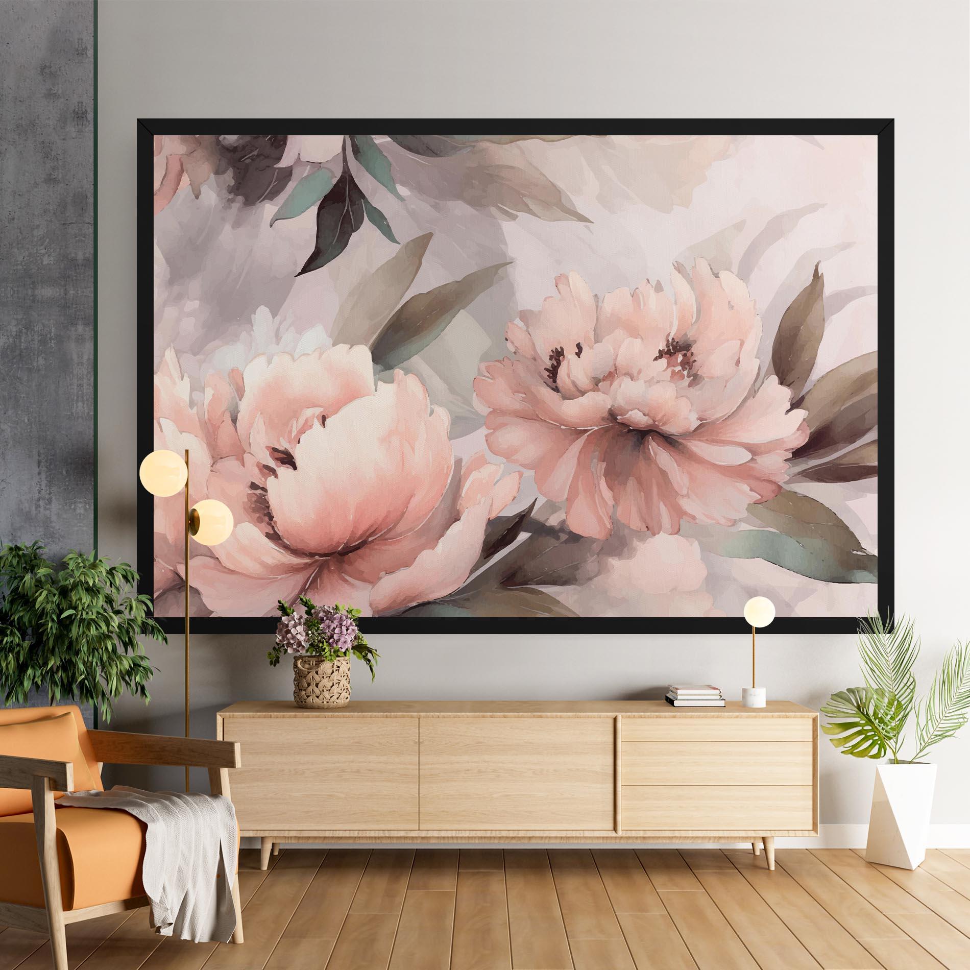 Картина на платно Dreamy Peony Art mockup 9