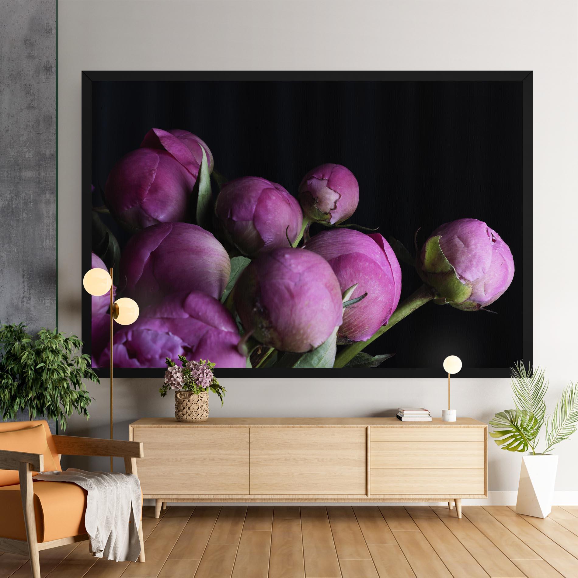 Картина на платно Peony Buds mockup 9