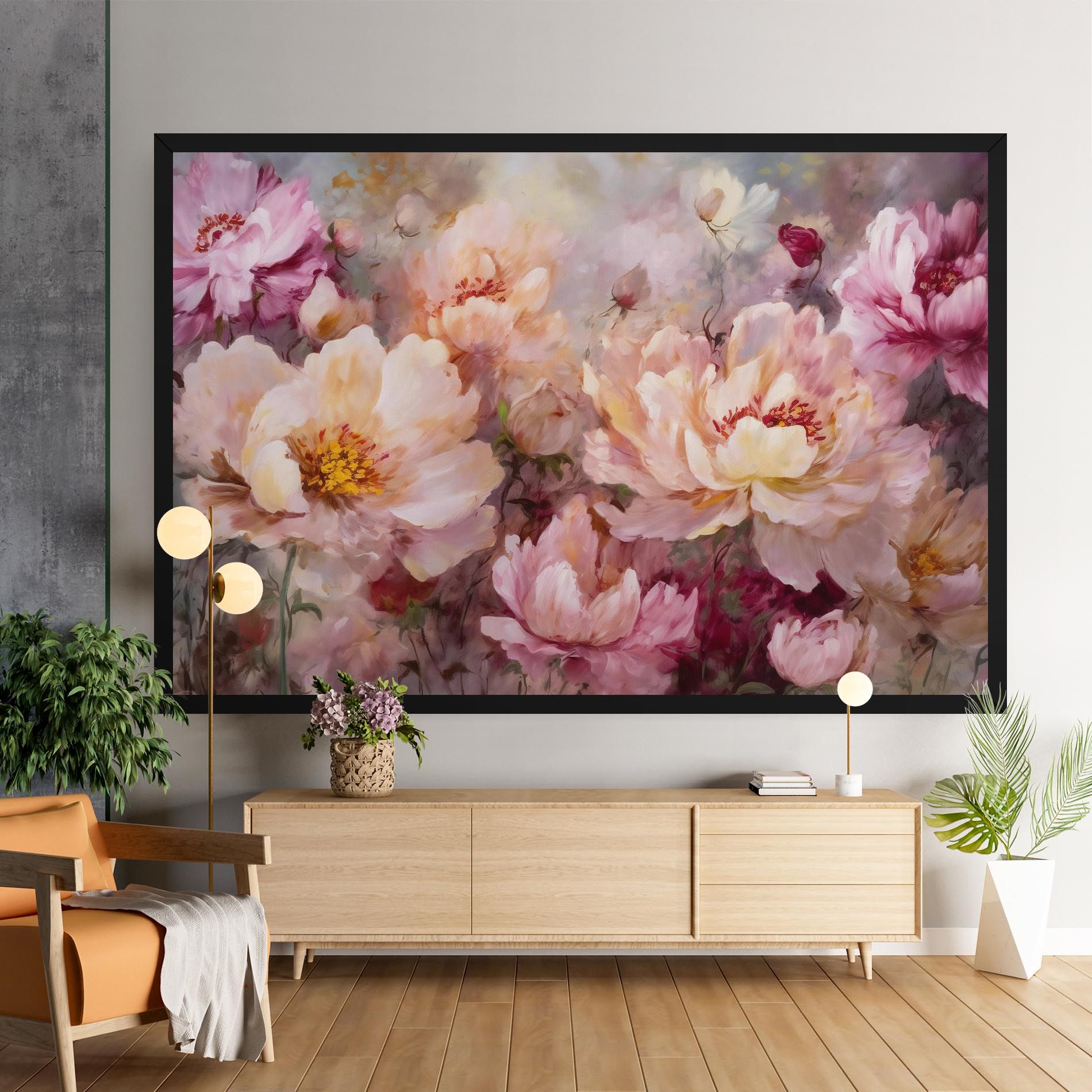 Peony Painting Art mockup 9