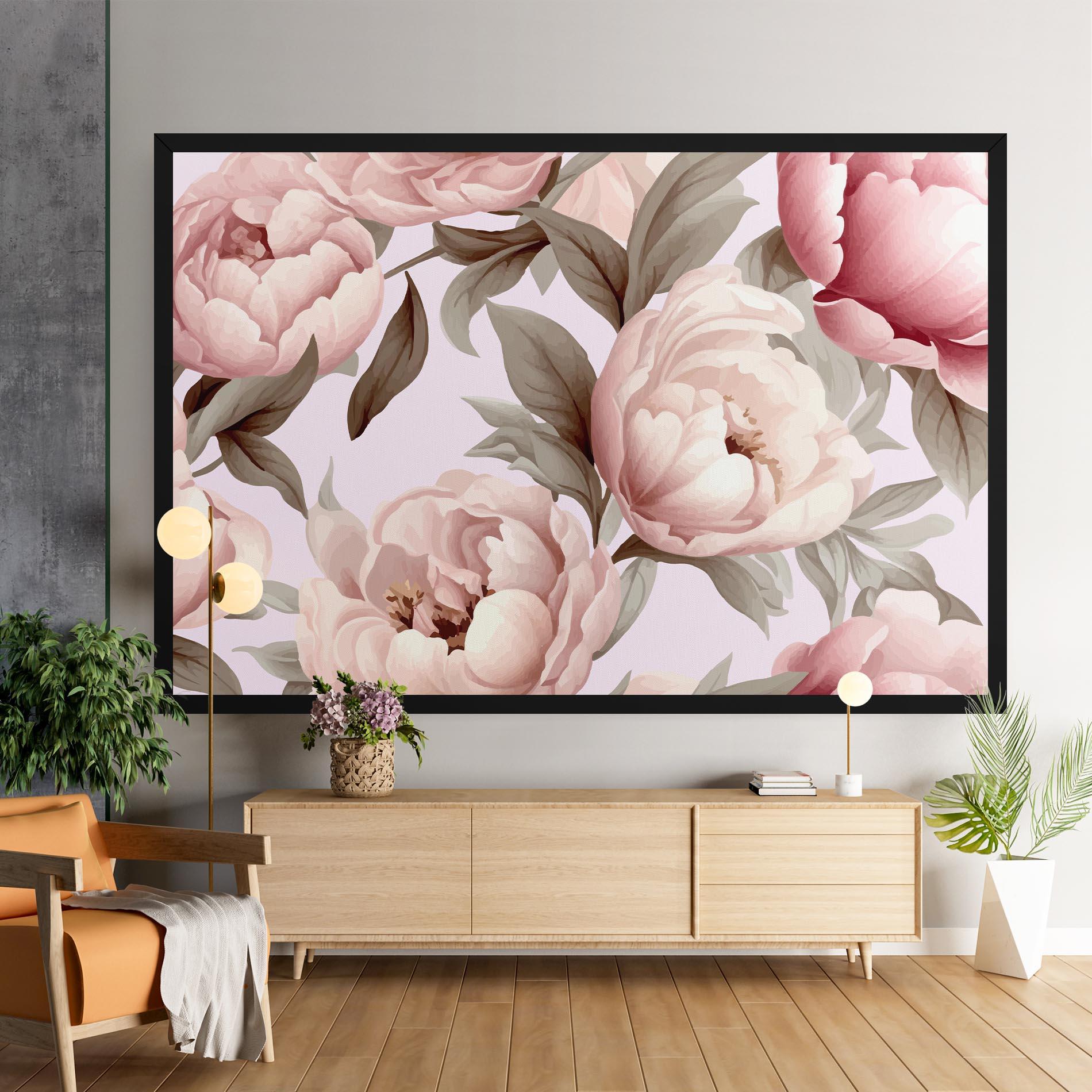 Картина на платно Pink Peony Buds mockup 9