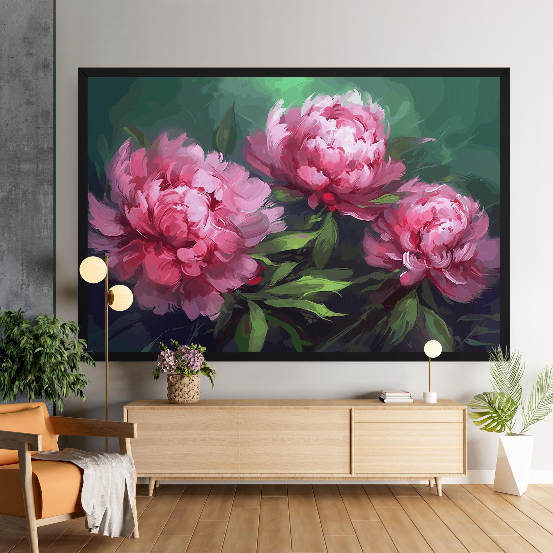 Картина на платно Pretty Peonies mockup 9