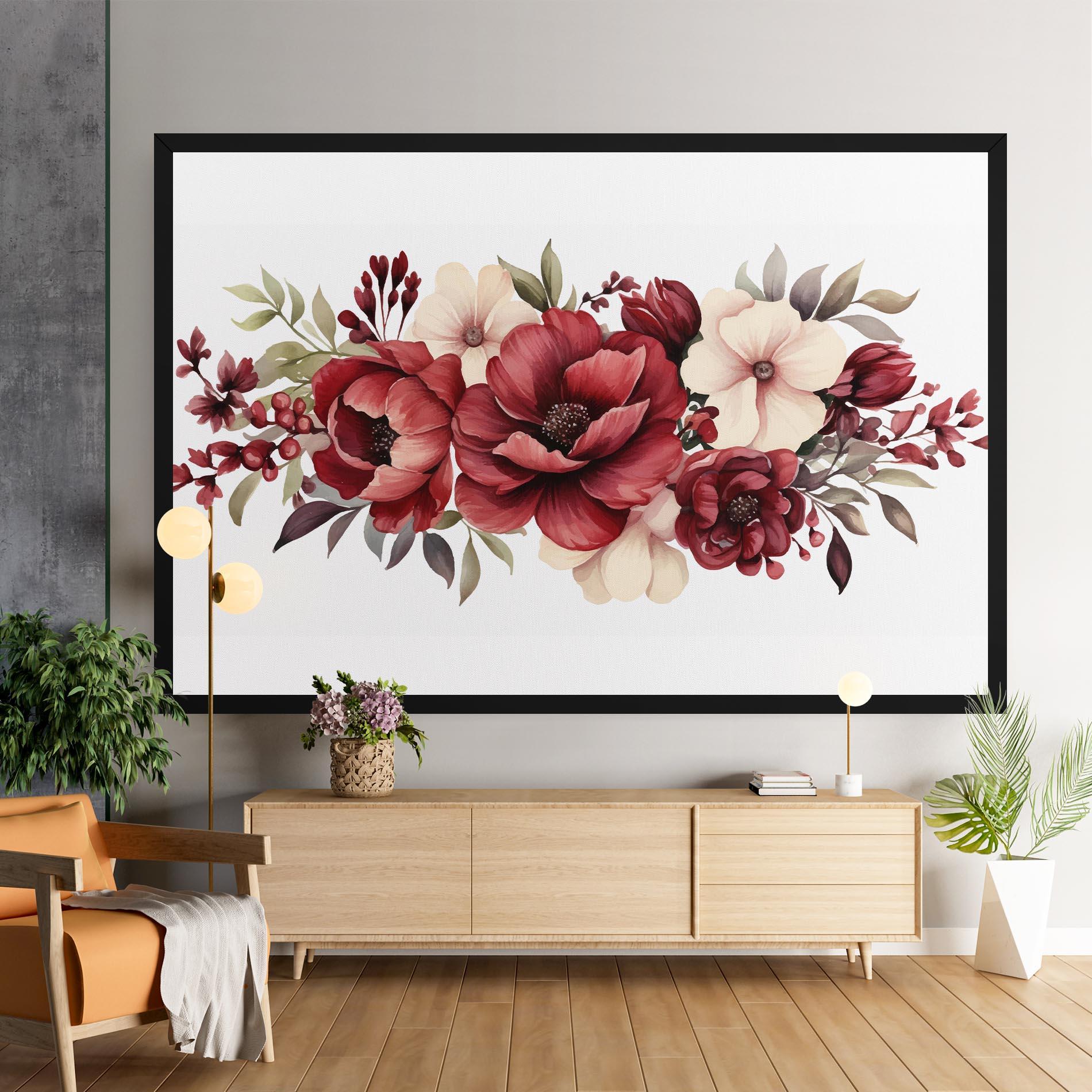 Картина на платно Red Peony mockup 9
